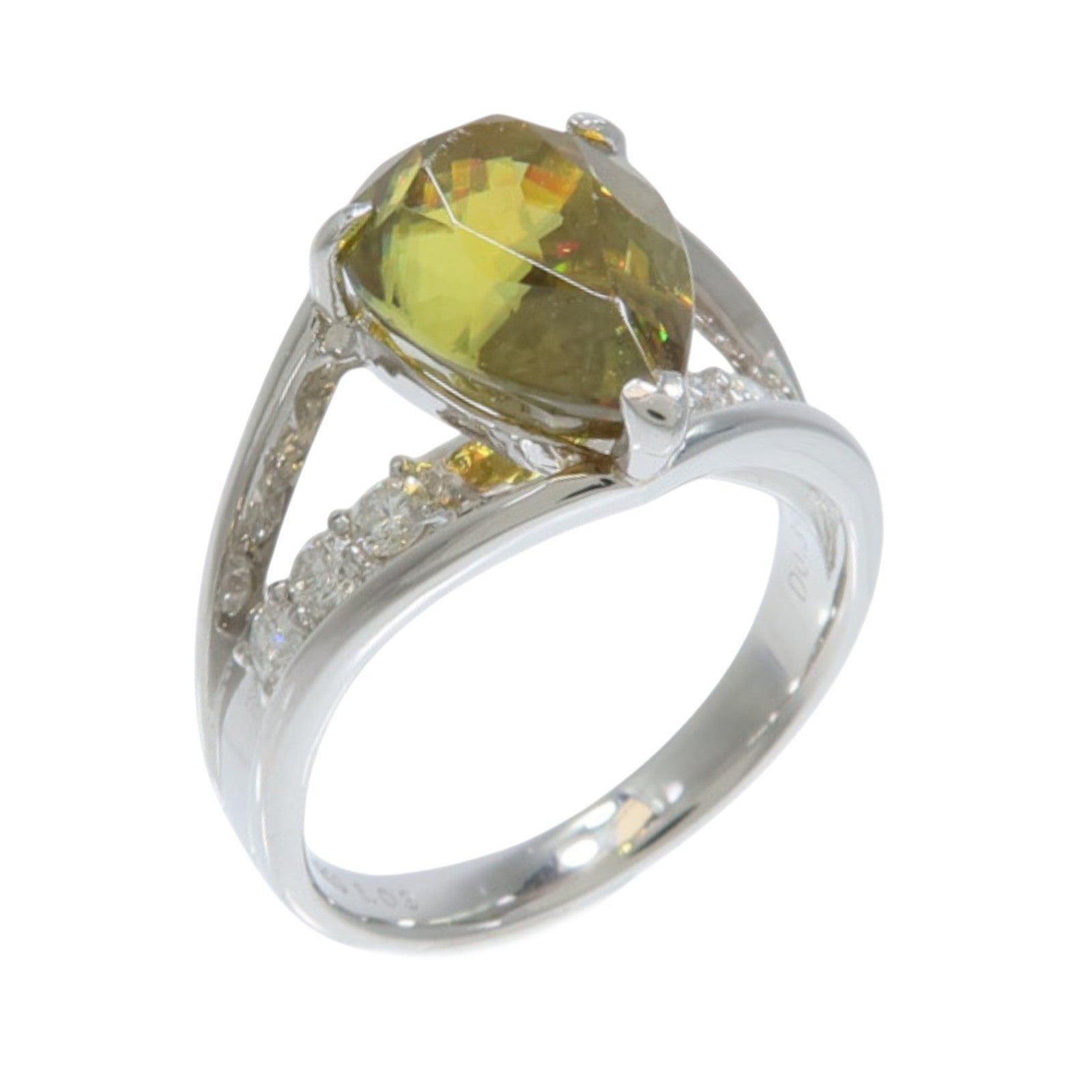 JEWELRY PT900鉑金Sphene Diamond Ring榍石/鑽石戒指