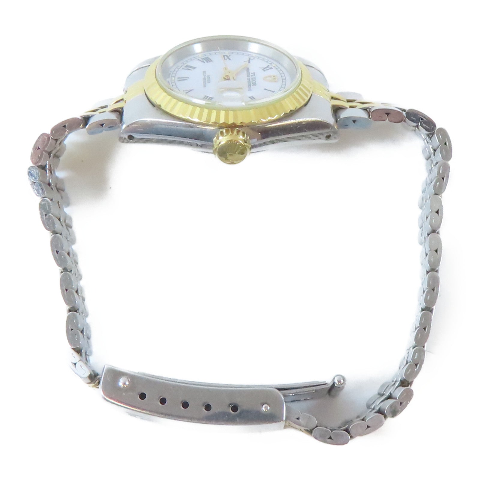 TUDOR Princess Oysterdate18K黃金/不鏽鋼手錶自動機芯白色#17cm
