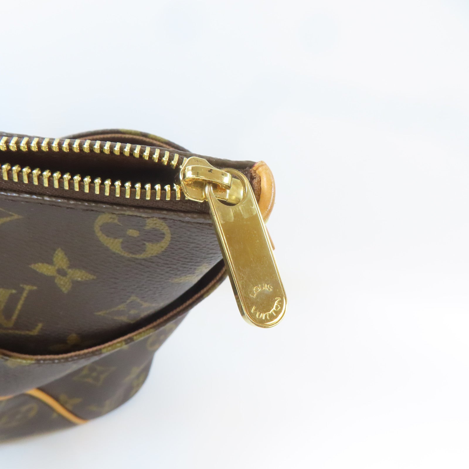 LOUIS VUITTON Monogram Totally PM金扣手挽袋啡色