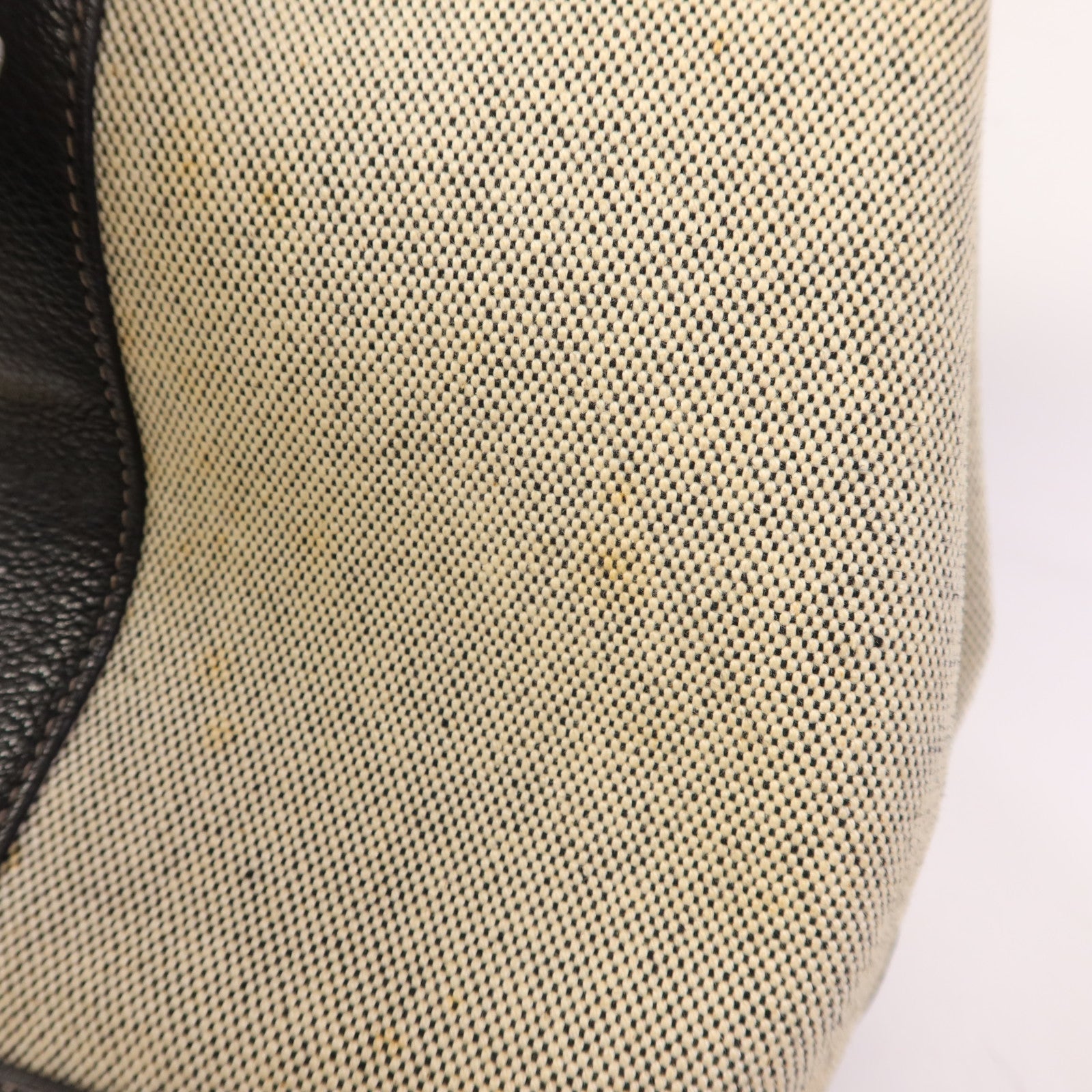 HERMES 帆布GardenParty PM銀扣手挽袋