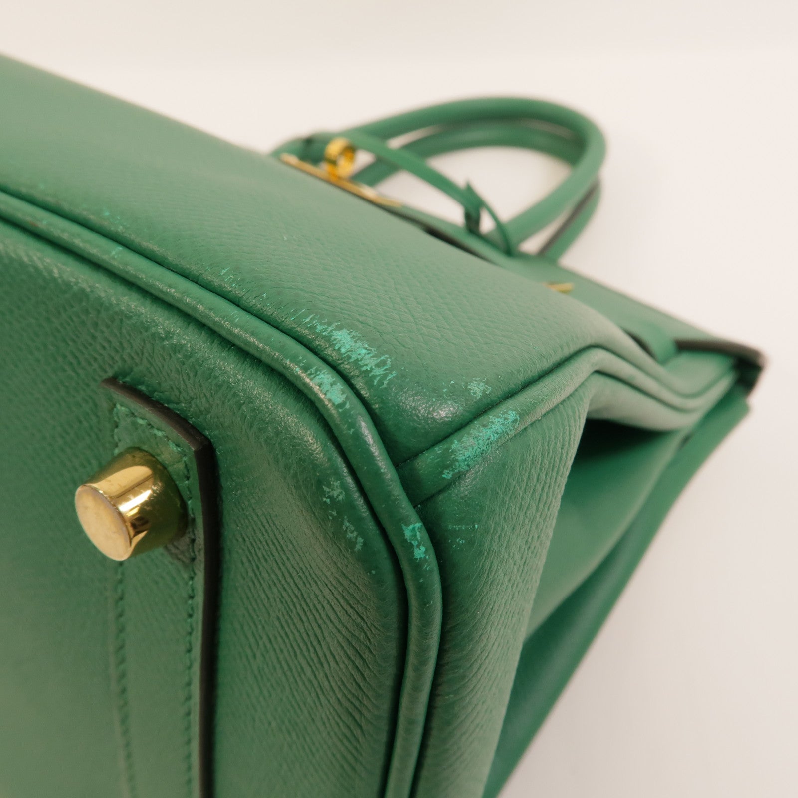 HERMES Epsom皮革Birkin 30手挽袋Malachite