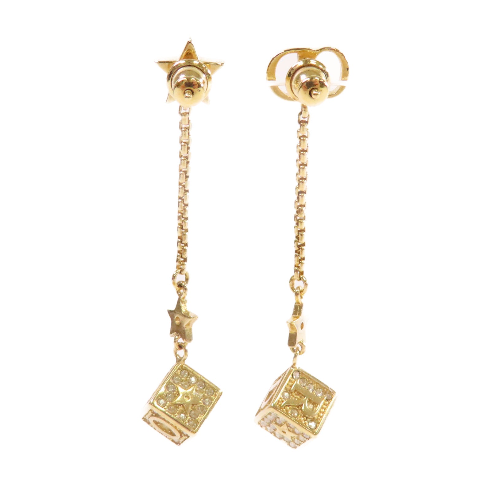 Dior 金屬CD Earrings耳環金色