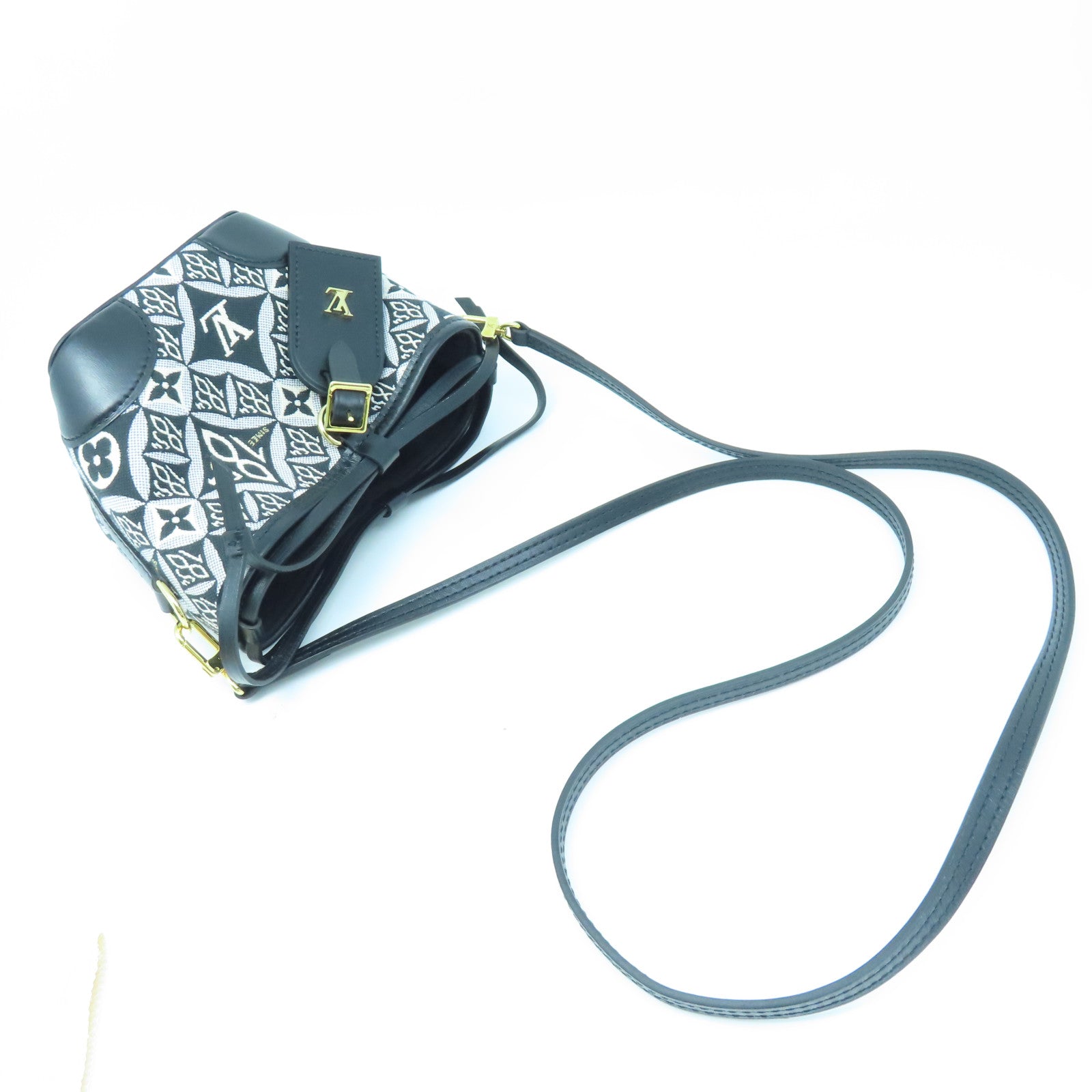 LOUIS VUITTON 【清倉大減價】Jacquard Since 1854 Noe Purse Shoulder Bag金扣肩背袋黑色