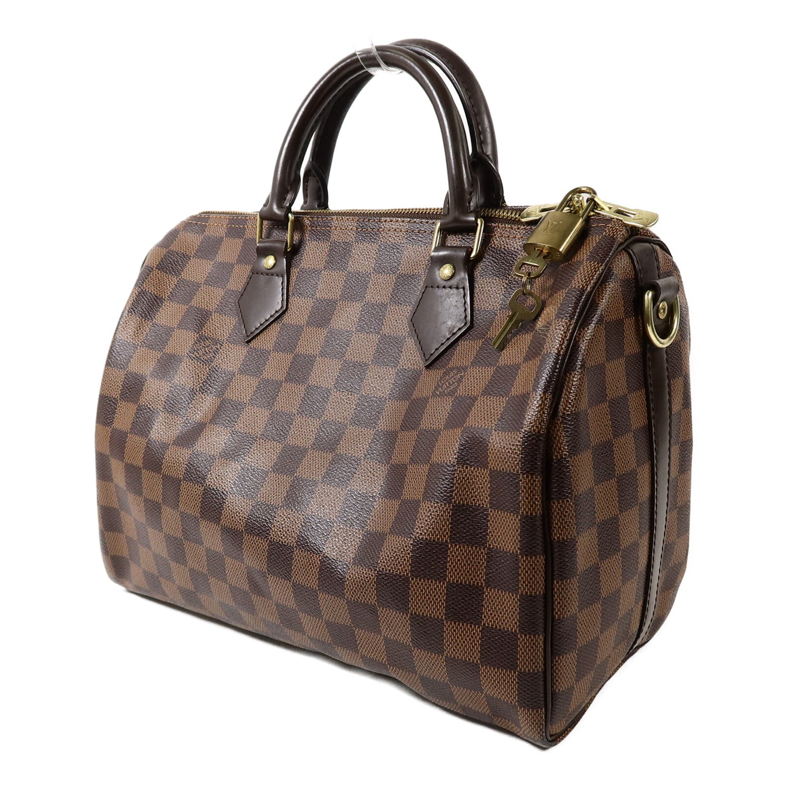 LOUIS VUITTON Damier Speedy Bandouliere 30手挽肩背兩用袋