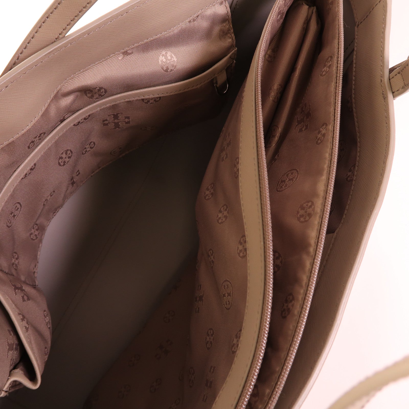 Tory Burch 牛皮皮革Tote Bag銀扣肩背袋