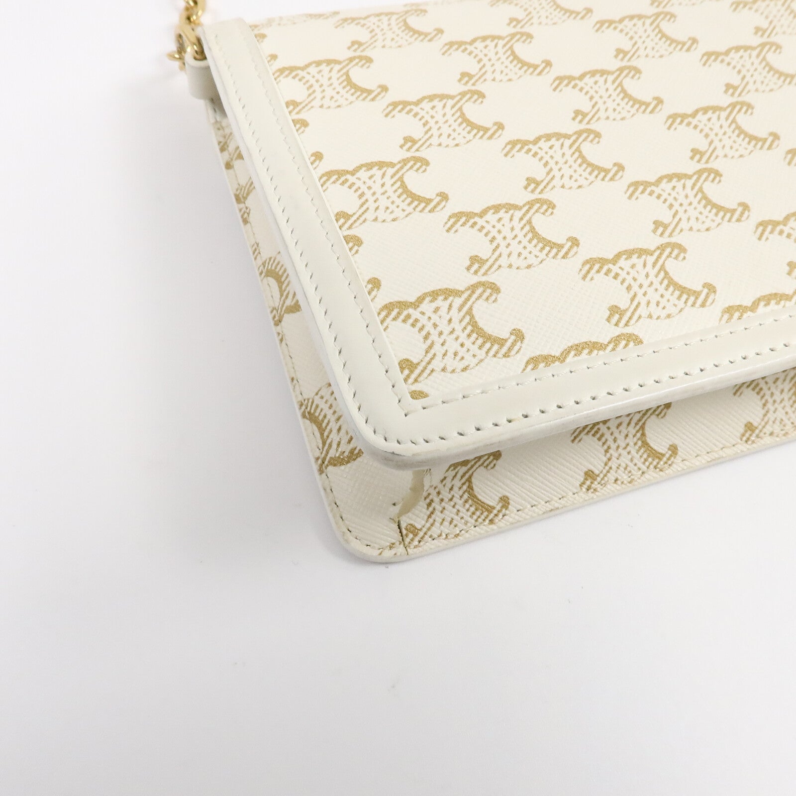 CELINE 塗層帆布Mailon Wallet On Chain鏈帶肩背袋
