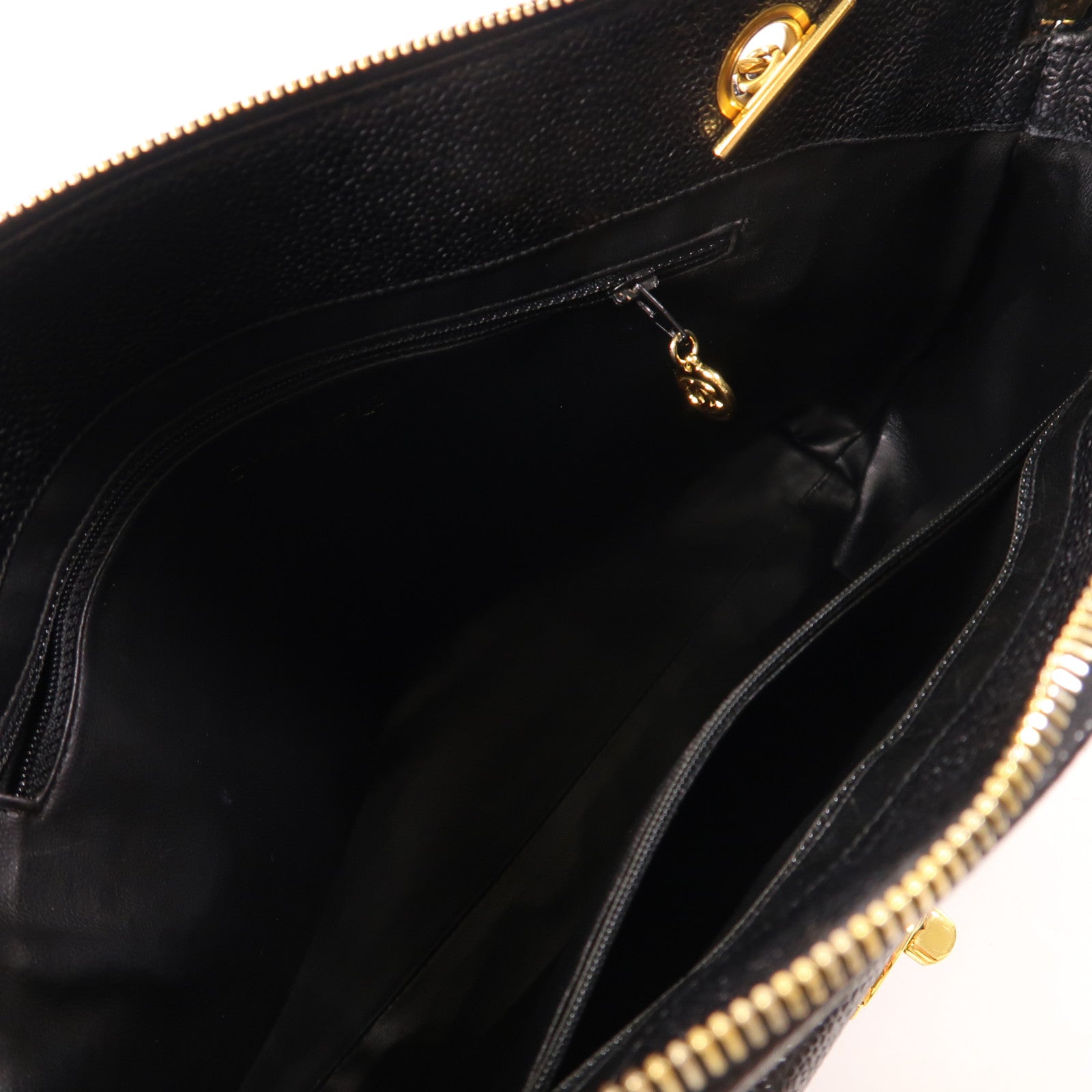 CHANEL 牛皮皮革Chain Shoulder Tote金扣肩背袋/手挽袋