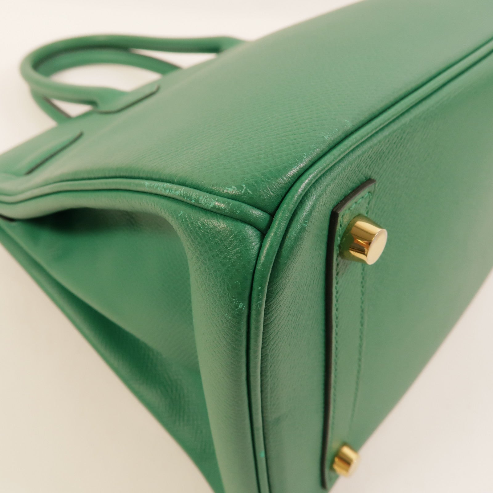 HERMES Epsom皮革Birkin 30手挽袋Malachite