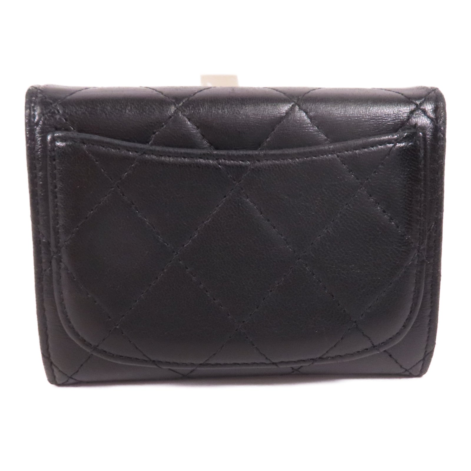 CHANEL 羊皮皮革Card Case銀扣卡片套