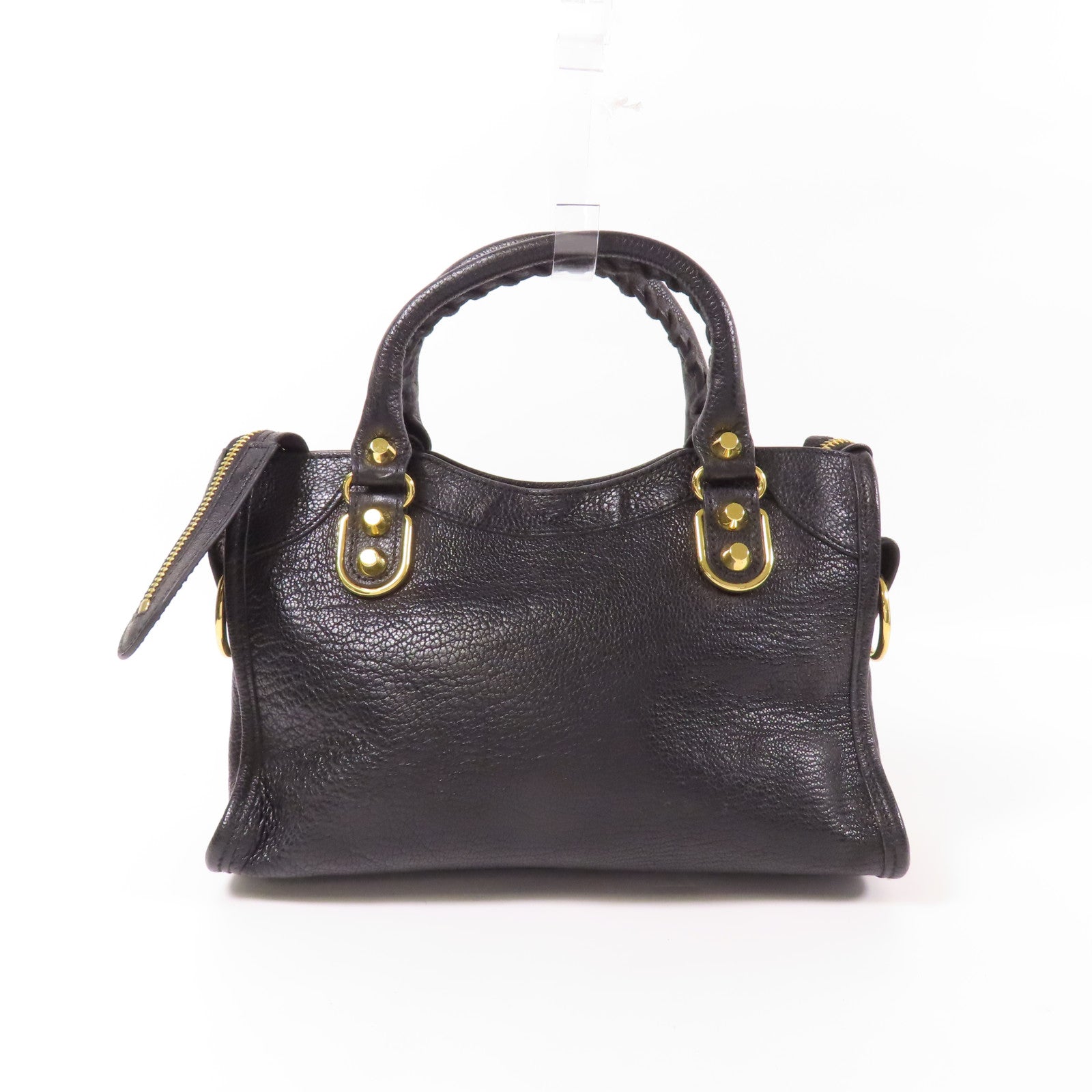 BALENCIAGA 牛皮皮革Mini City金扣手挽肩背兩用袋