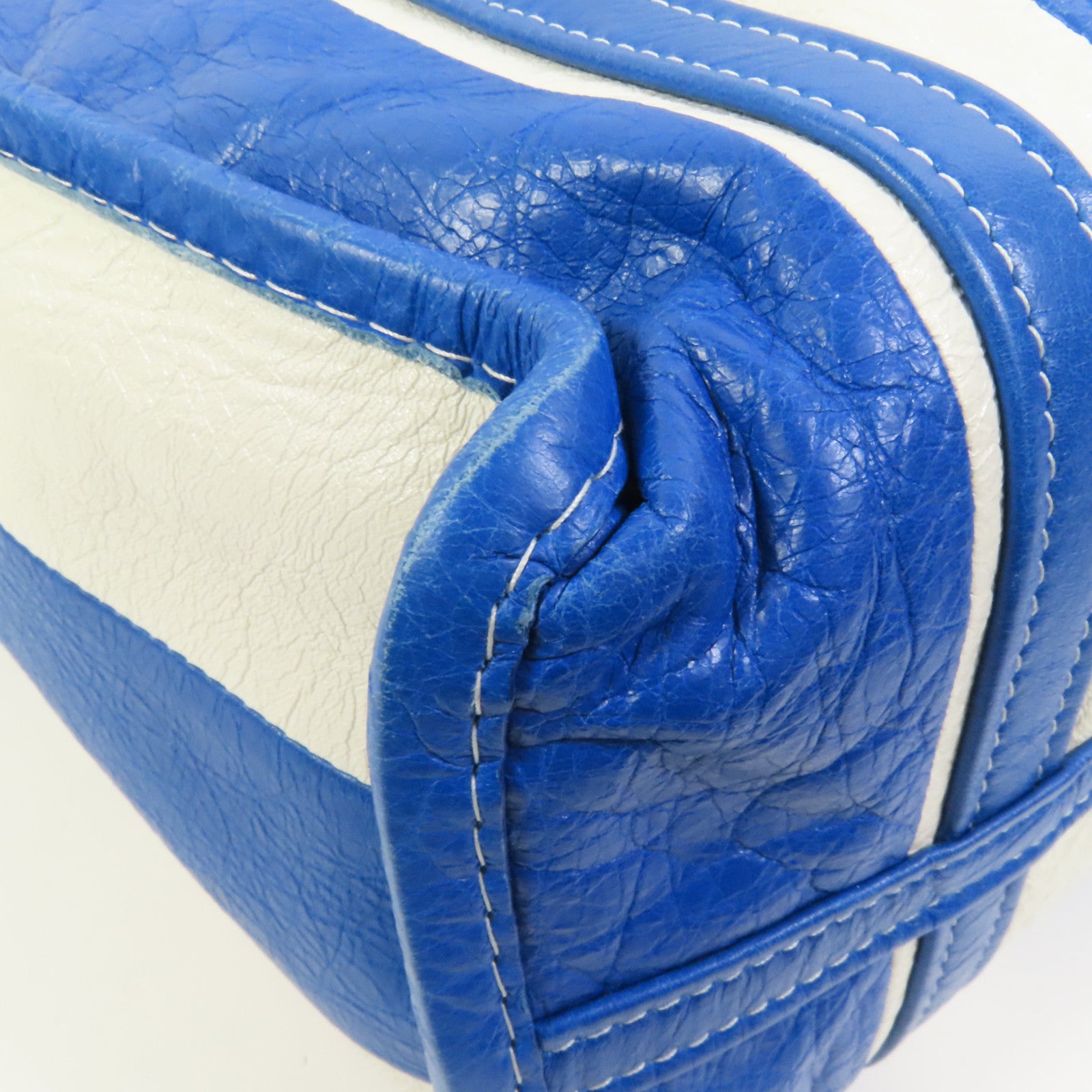 BALENCIAGA 【激減優惠】牛皮皮革Bazaar Shopper銀扣手挽肩背兩用袋