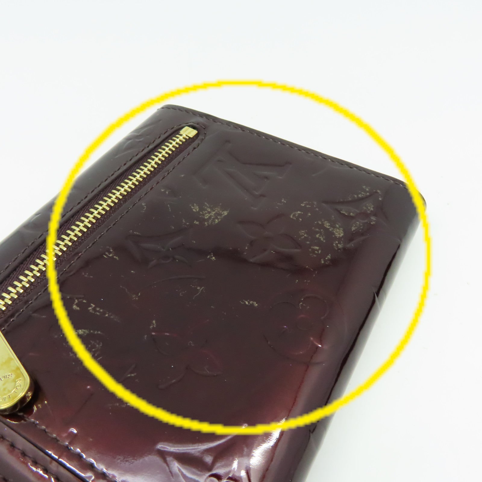 LOUIS VUITTON 【激減優惠】Monogram Vernis Koala Fold Wallet金扣錢包紅色