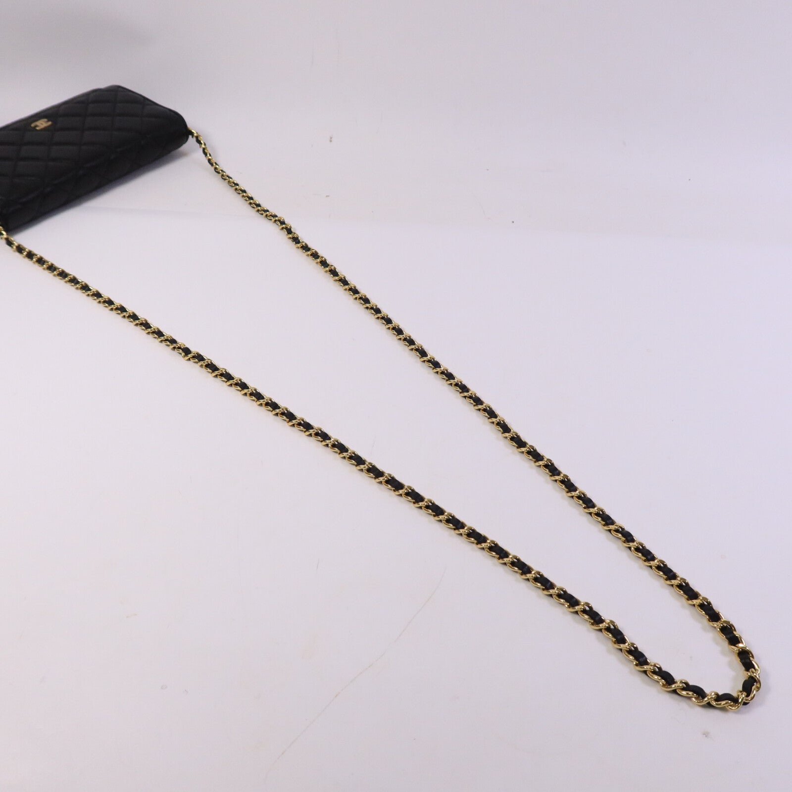 CHANEL 羊皮皮革WOC Wallet On Chain鏈帶肩背袋