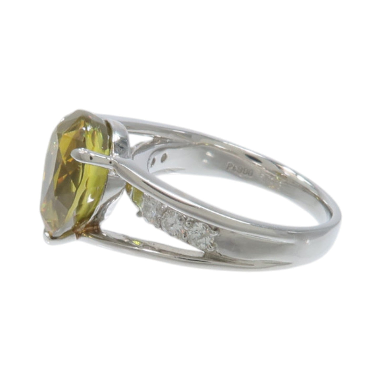 JEWELRY PT900鉑金Sphene Diamond Ring榍石/鑽石戒指