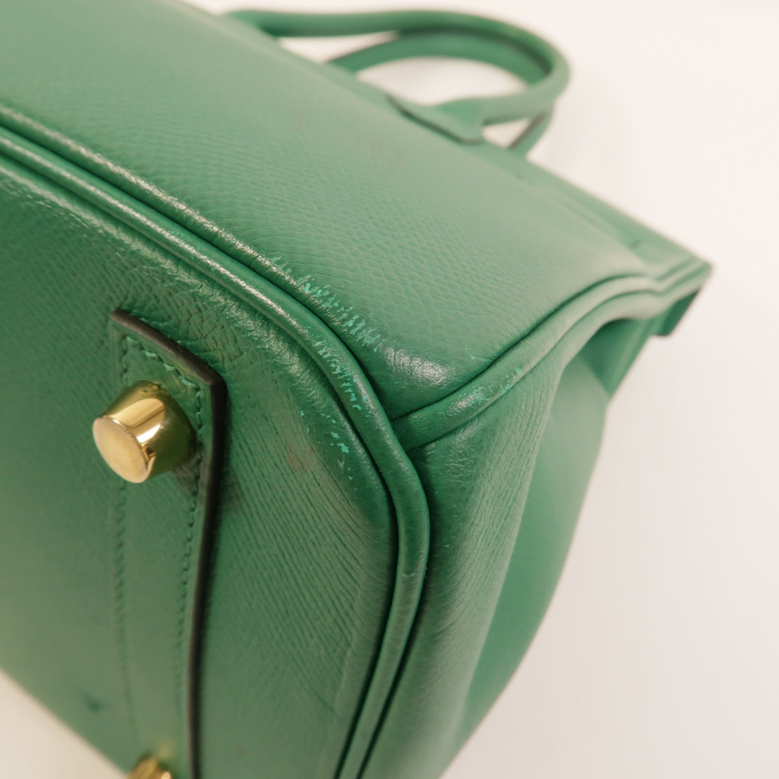 HERMES Epsom皮革Birkin 30手挽袋Malachite