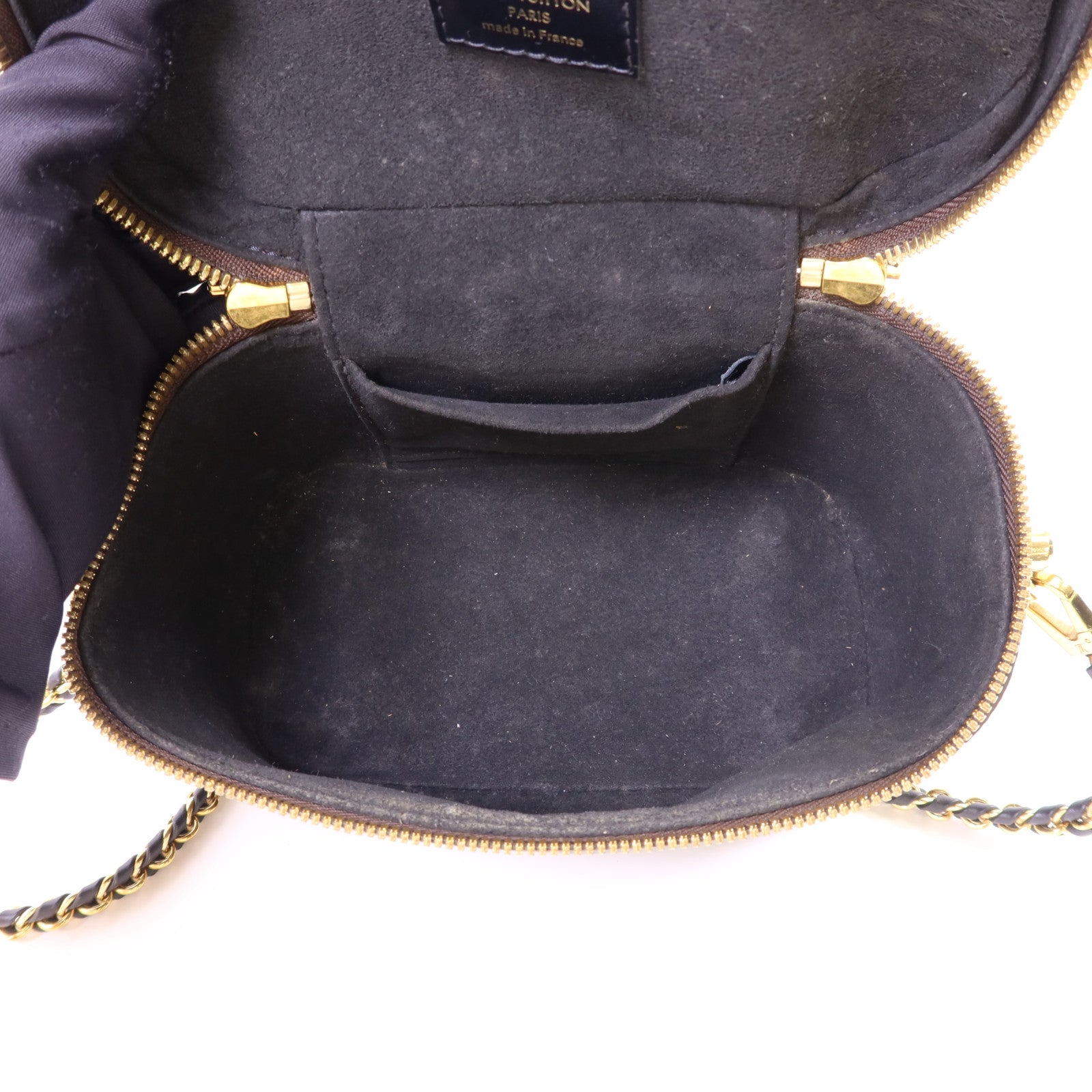 LOUIS VUITTON Monogram Reverse Vanity PM金扣手挽肩背兩用袋棕色