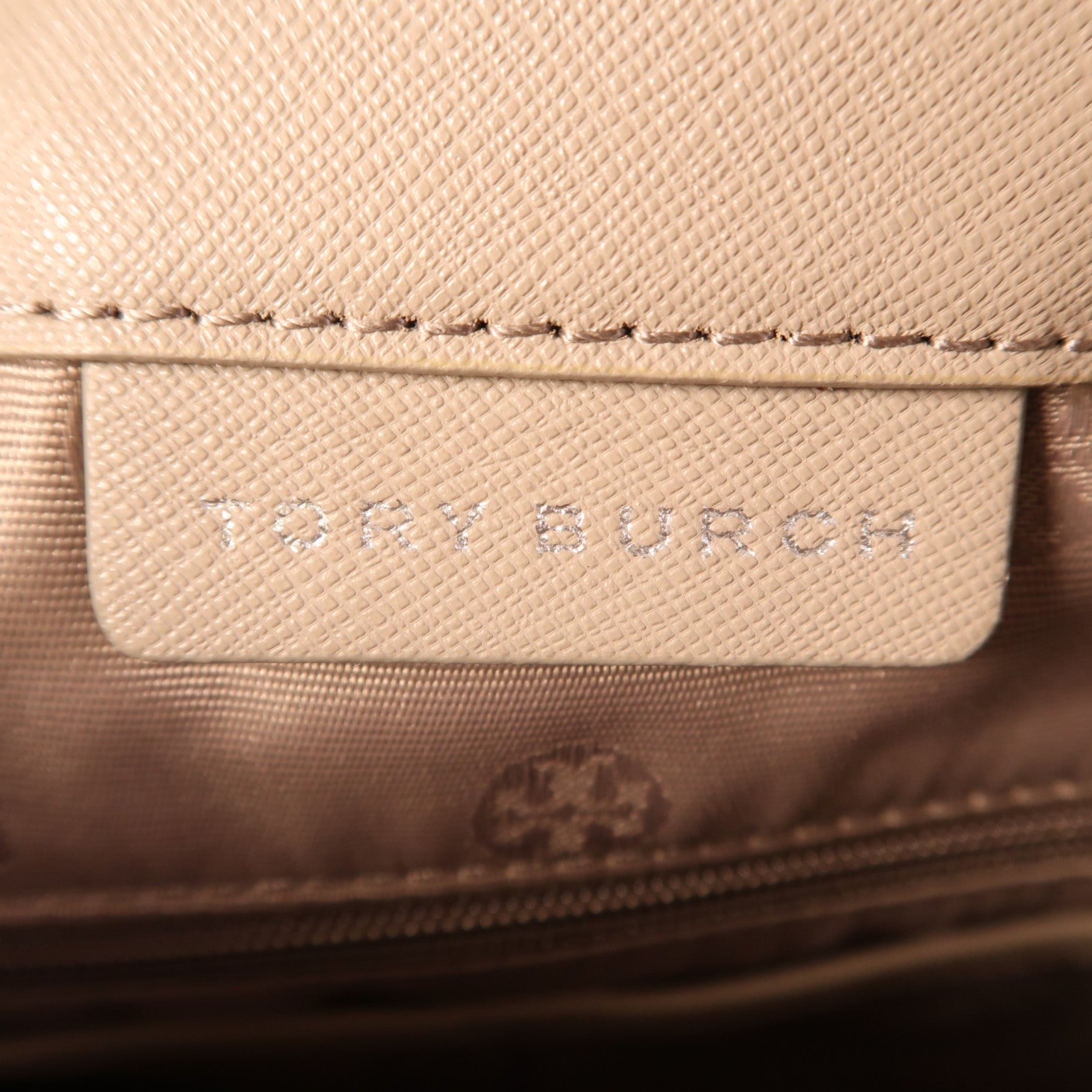 Tory Burch 牛皮皮革Tote Bag銀扣肩背袋
