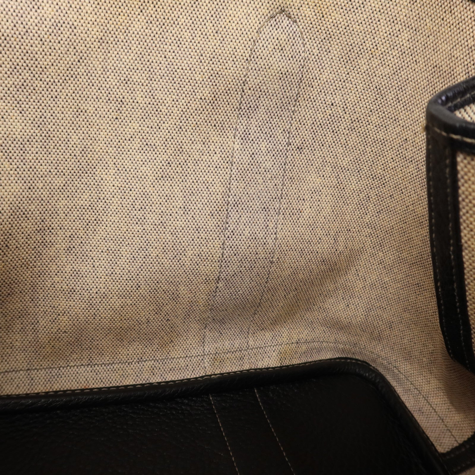 HERMES 帆布GardenParty PM銀扣手挽袋