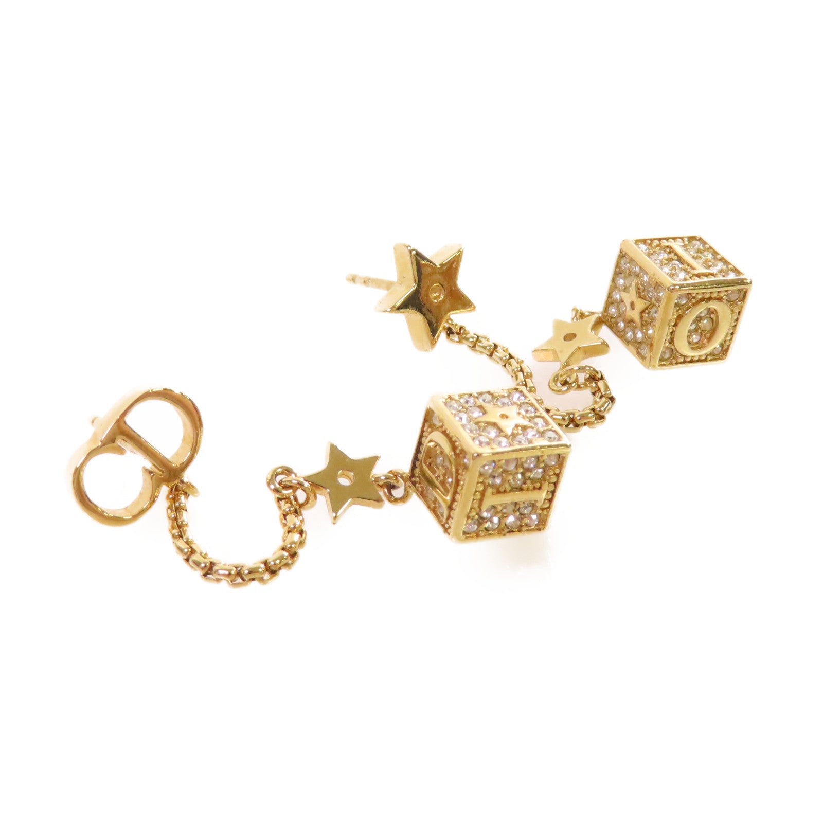 Dior 金屬CD Earrings耳環金色