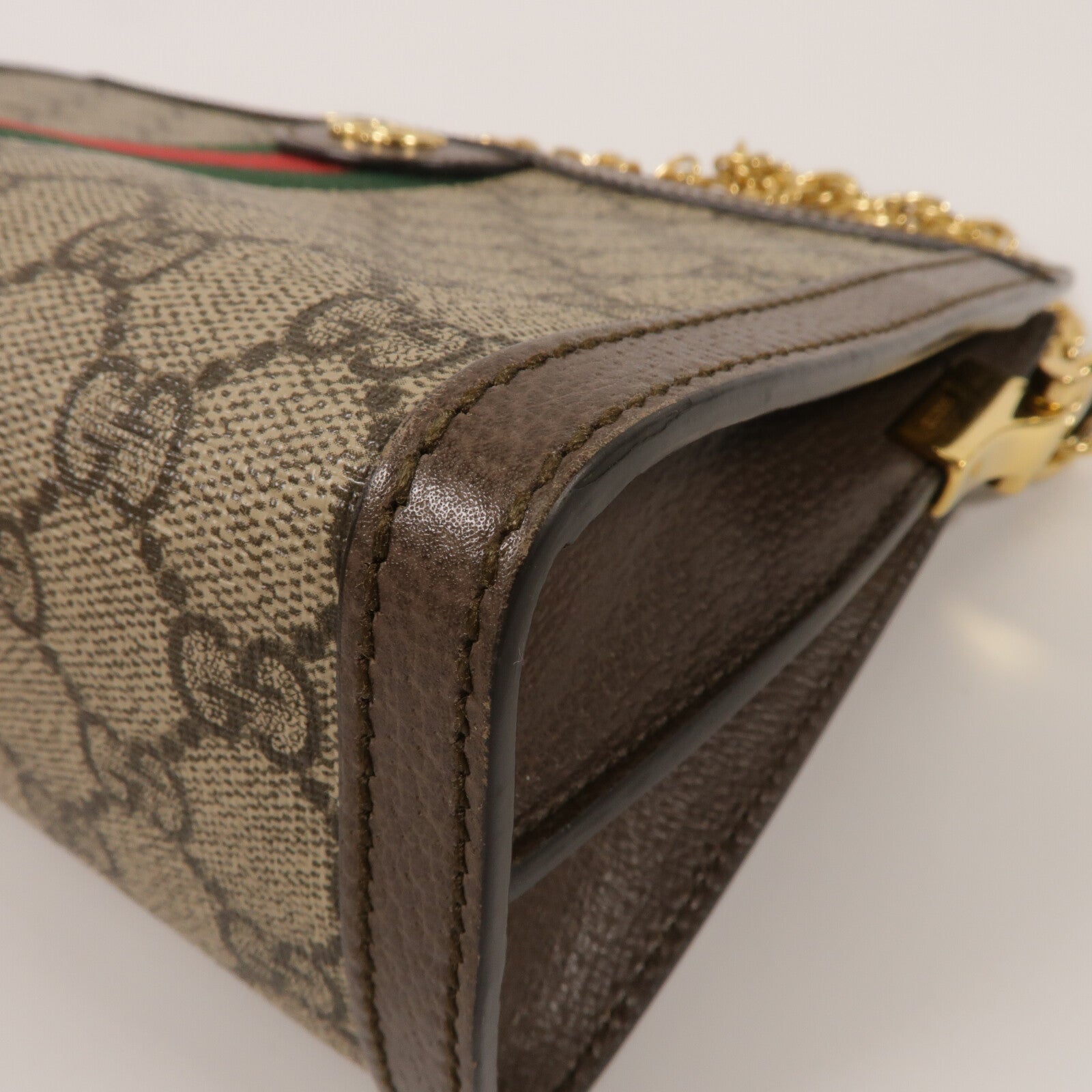 GUCCI 塗層帆布Ophidia GG鏈帶肩背袋