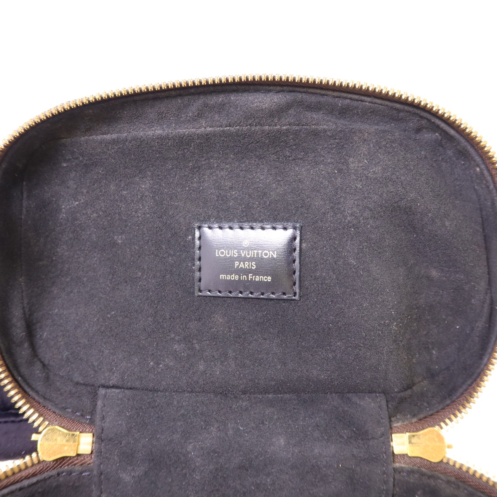 LOUIS VUITTON Monogram Reverse Vanity PM金扣手挽肩背兩用袋棕色