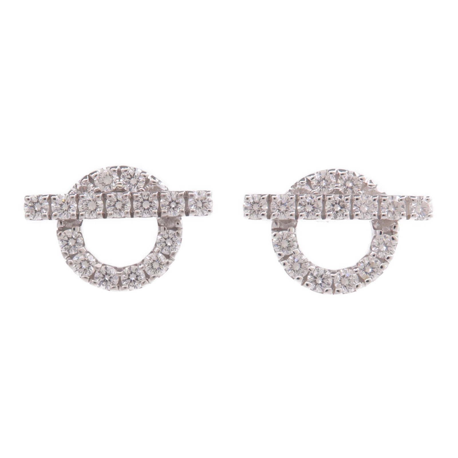 HERMES 18K白金Finesse Earrings鑽石耳環