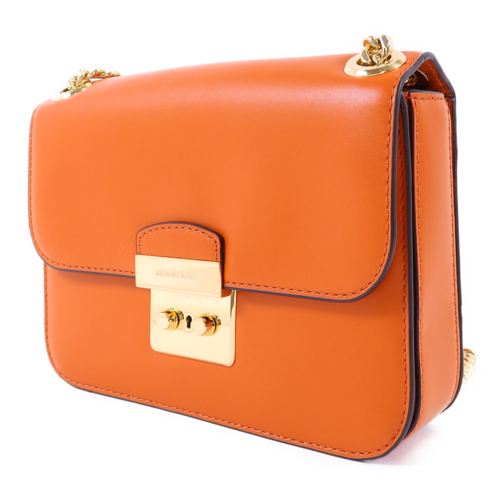Michael Kors 牛皮皮革Chain Shoulder Bag金扣鏈帶肩背袋