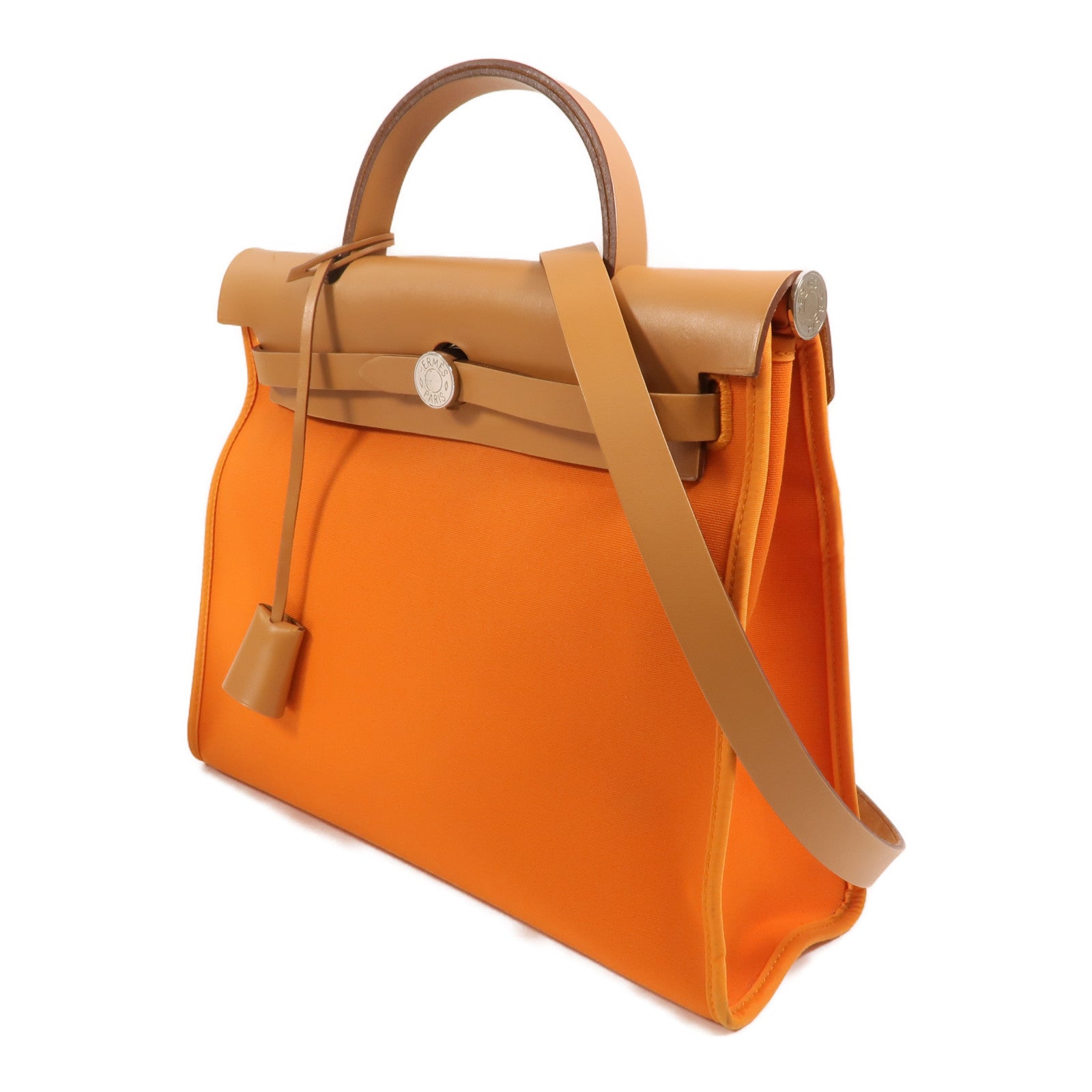 HERMES 帆布Herbag PM手挽肩背兩用袋Orange