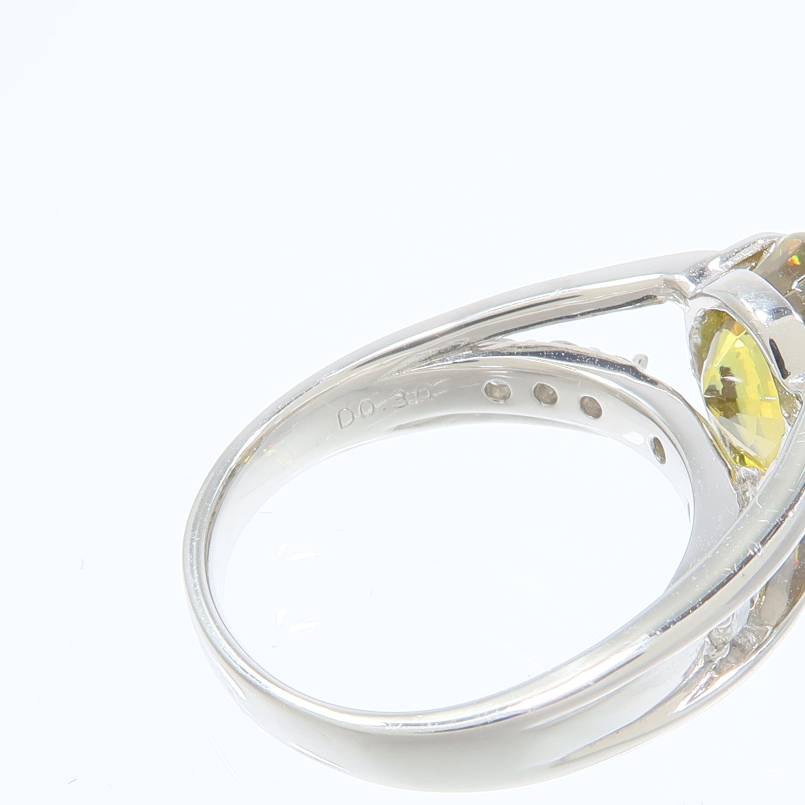 JEWELRY PT900鉑金Sphene Diamond Ring榍石/鑽石戒指