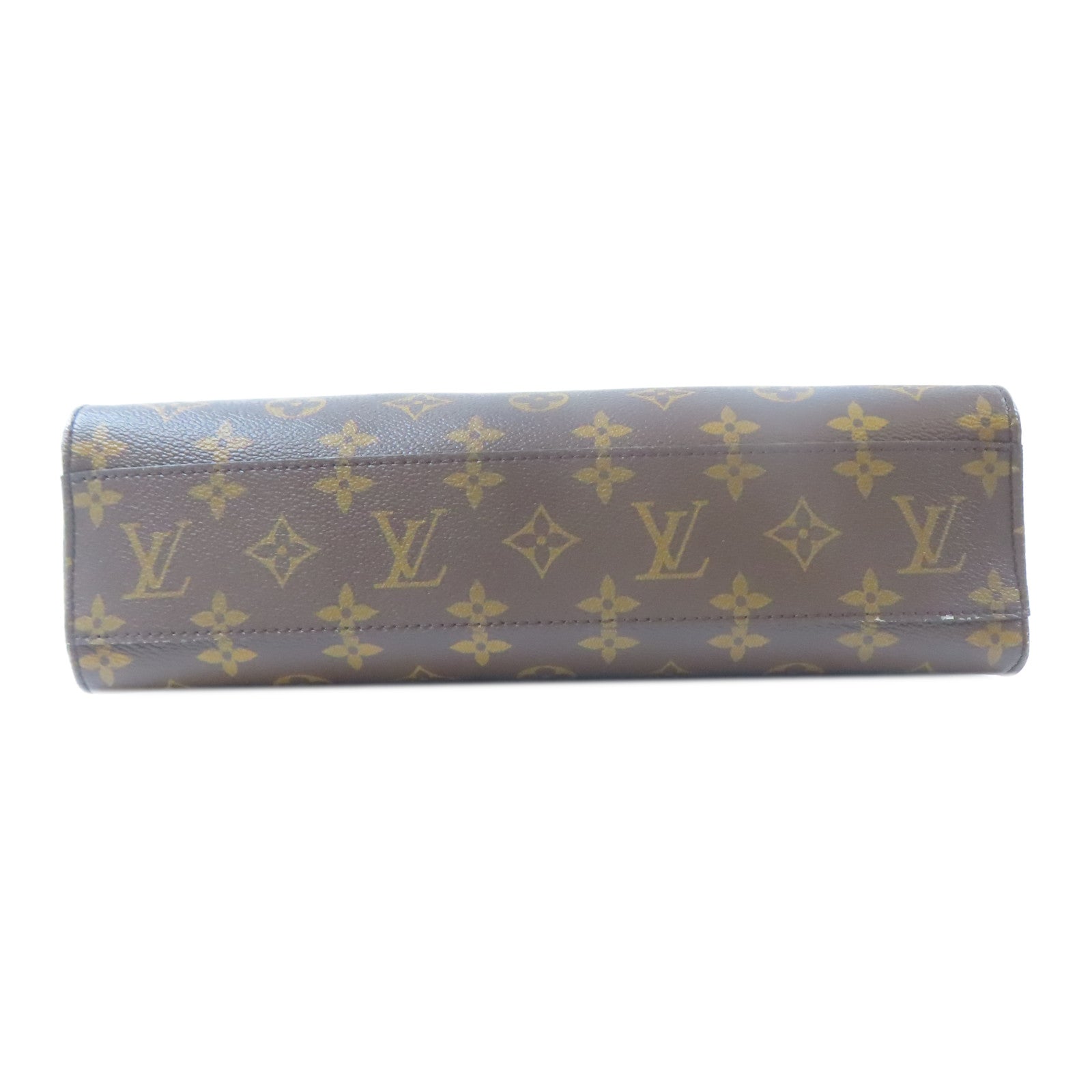 LOUIS VUITTON Monogram Sac Plat Tote金扣手挽肩背兩用袋啡色