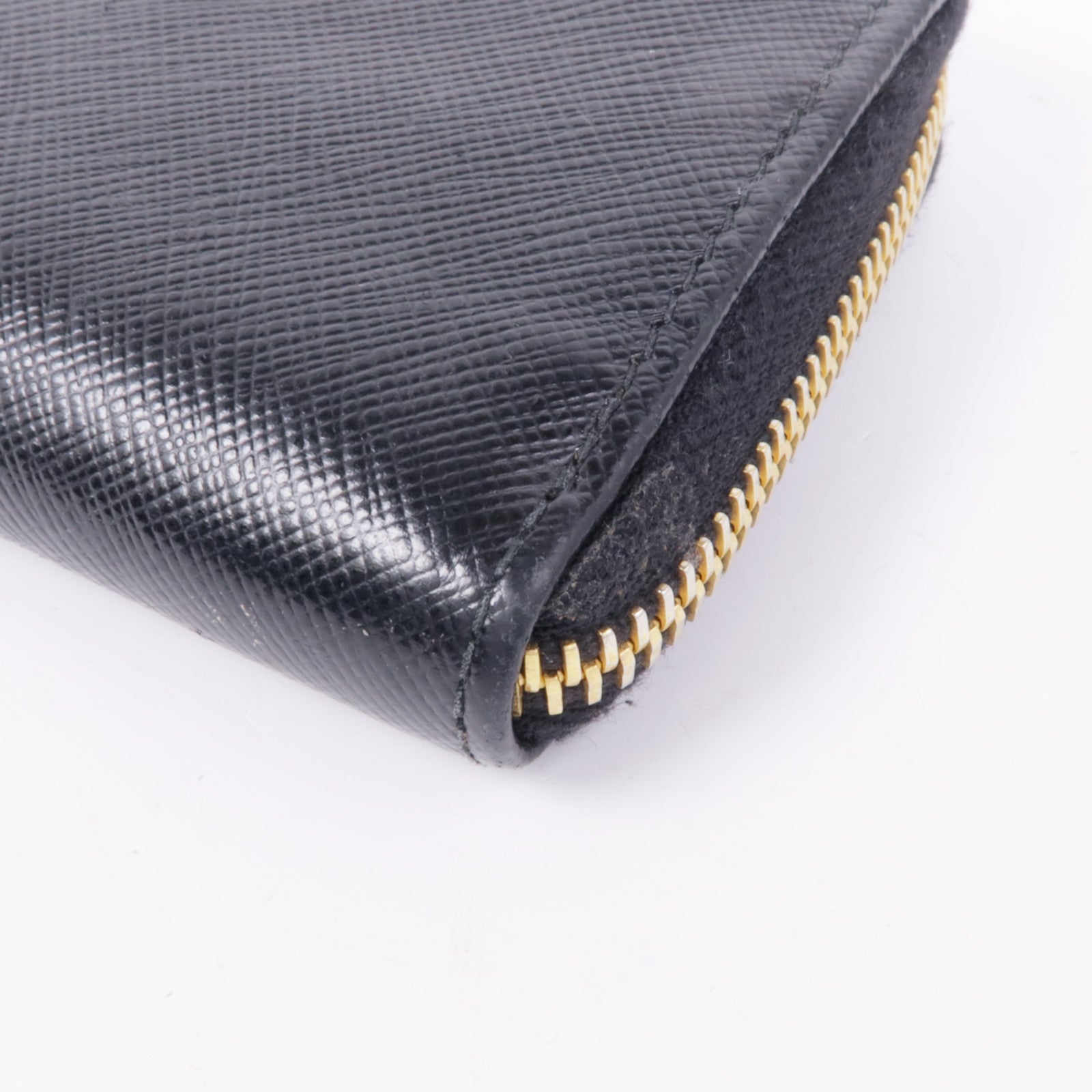 PRADA GHW Coin Case 1ML025 Calfskin Leather Black