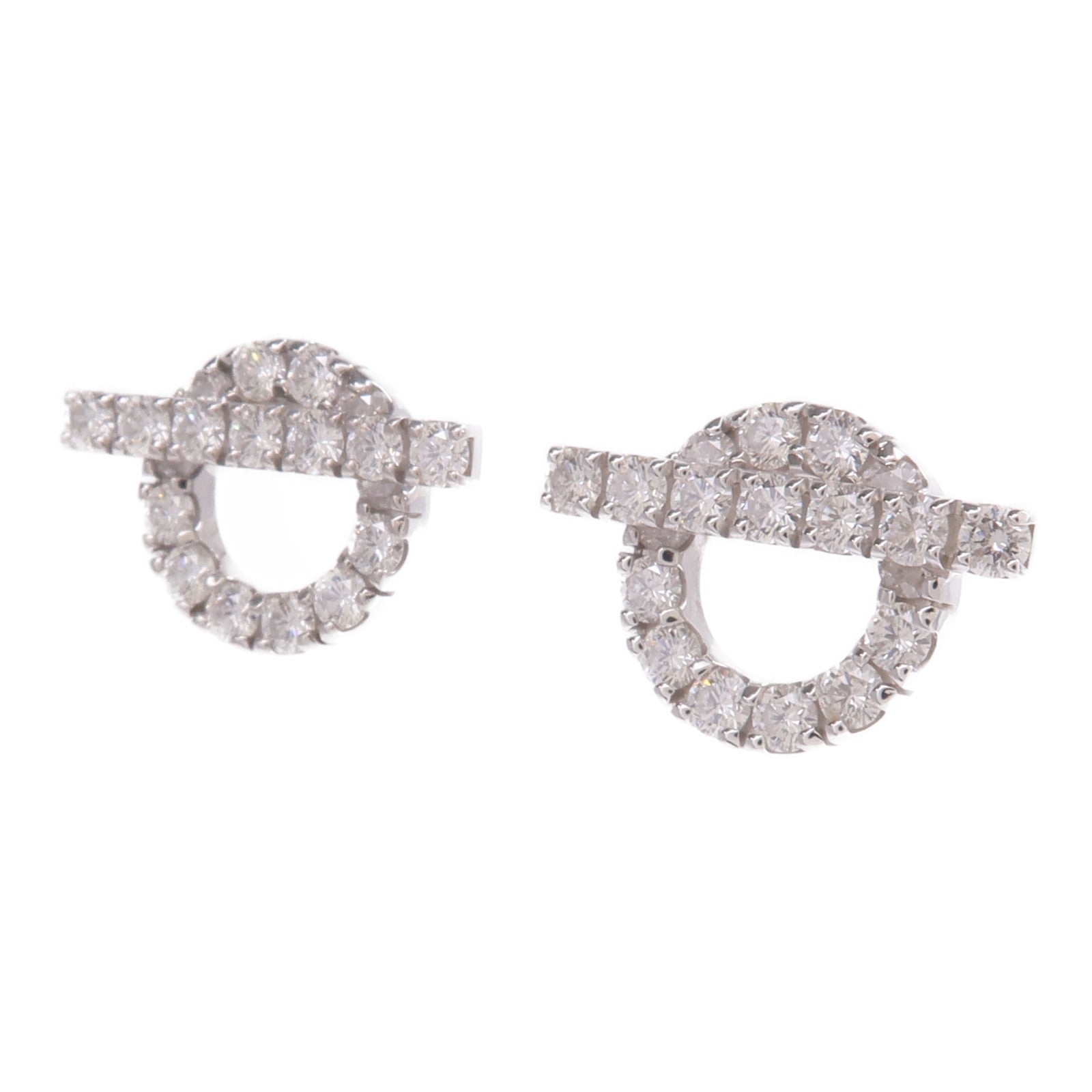 HERMES 18K白金Finesse Earrings鑽石耳環