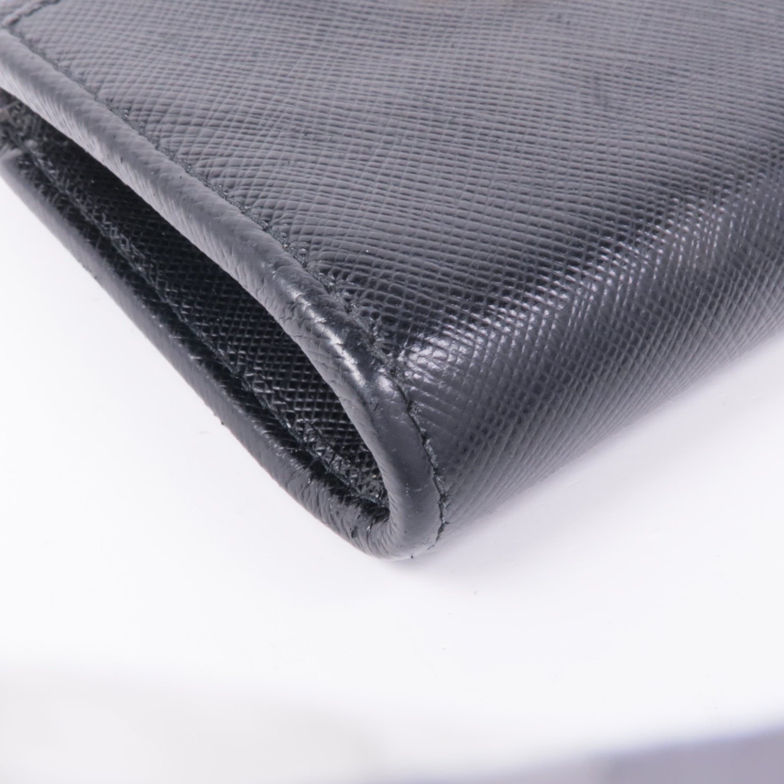 PRADA GHW Coin Case 1ML025 Calfskin Leather Black