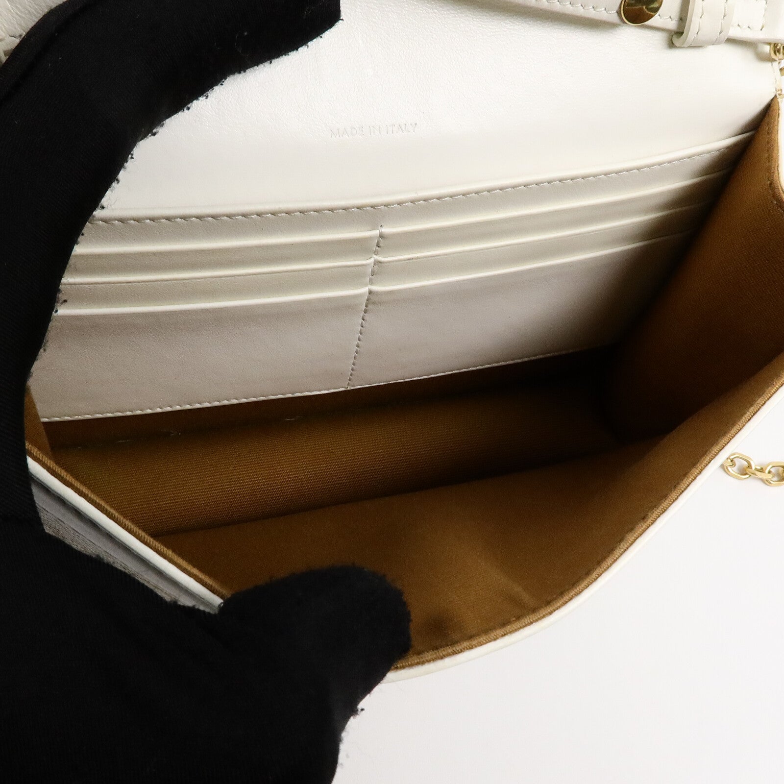CELINE 塗層帆布Mailon Wallet On Chain鏈帶肩背袋