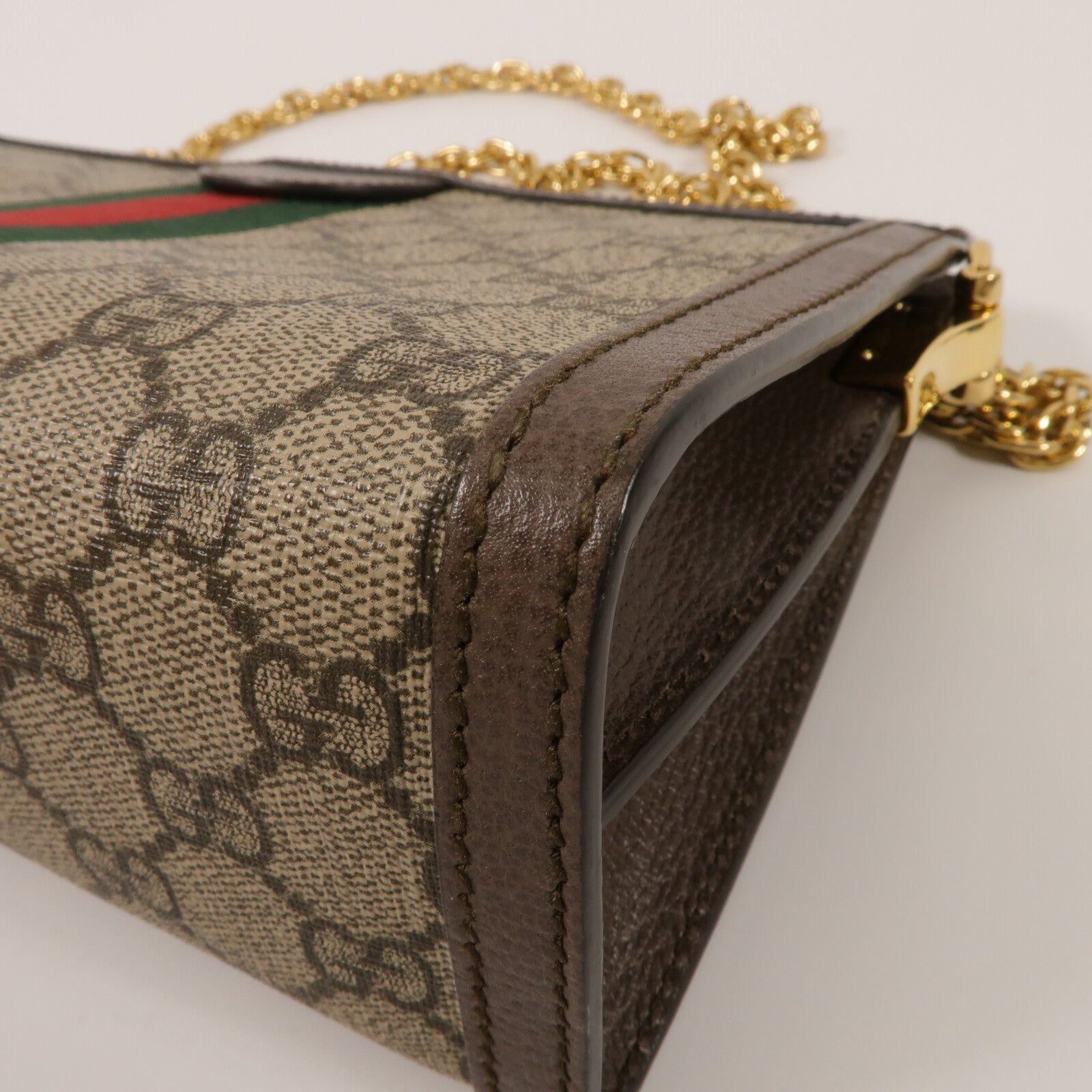 GUCCI 塗層帆布Ophidia GG鏈帶肩背袋