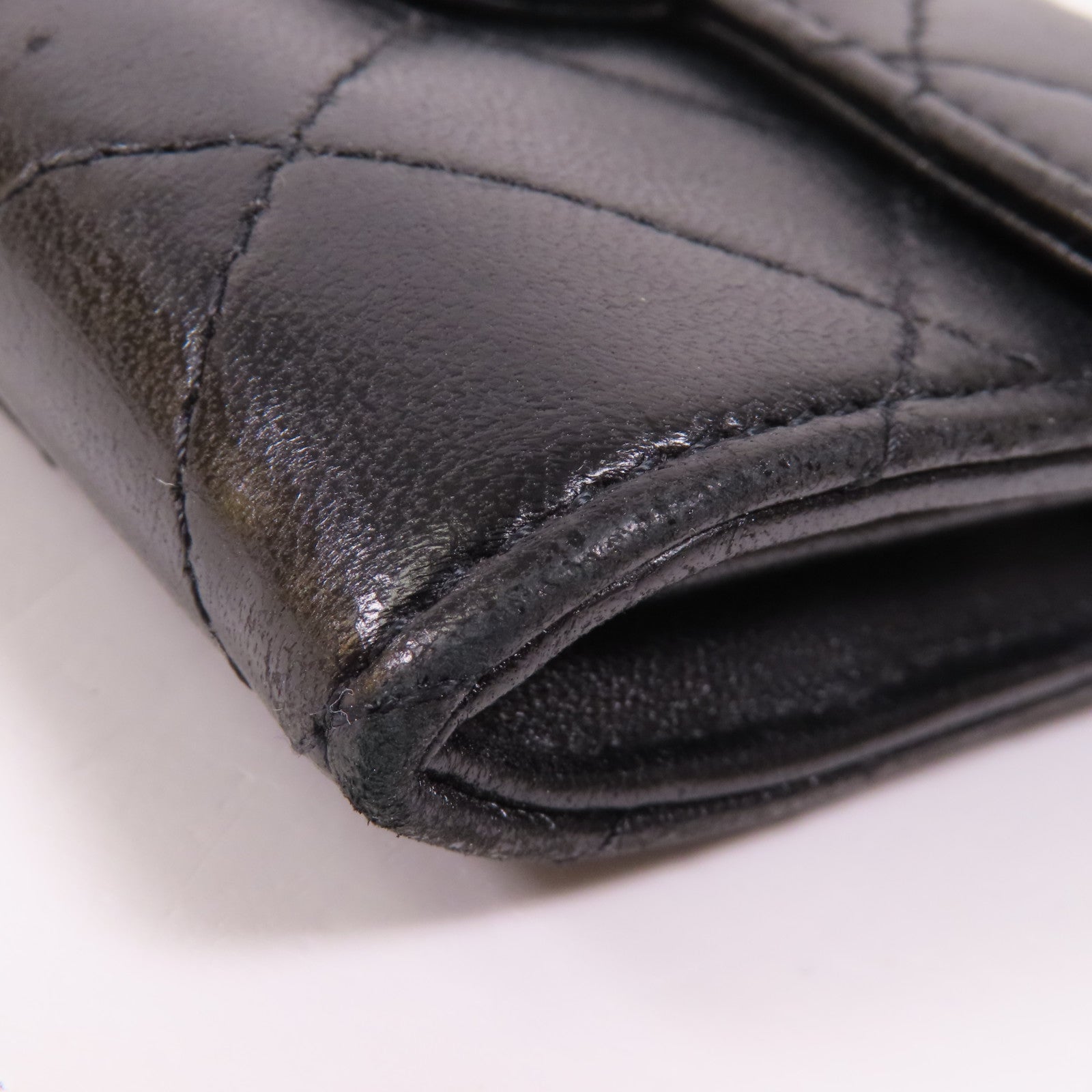 CHANEL 羊皮皮革Card Case銀扣卡片套