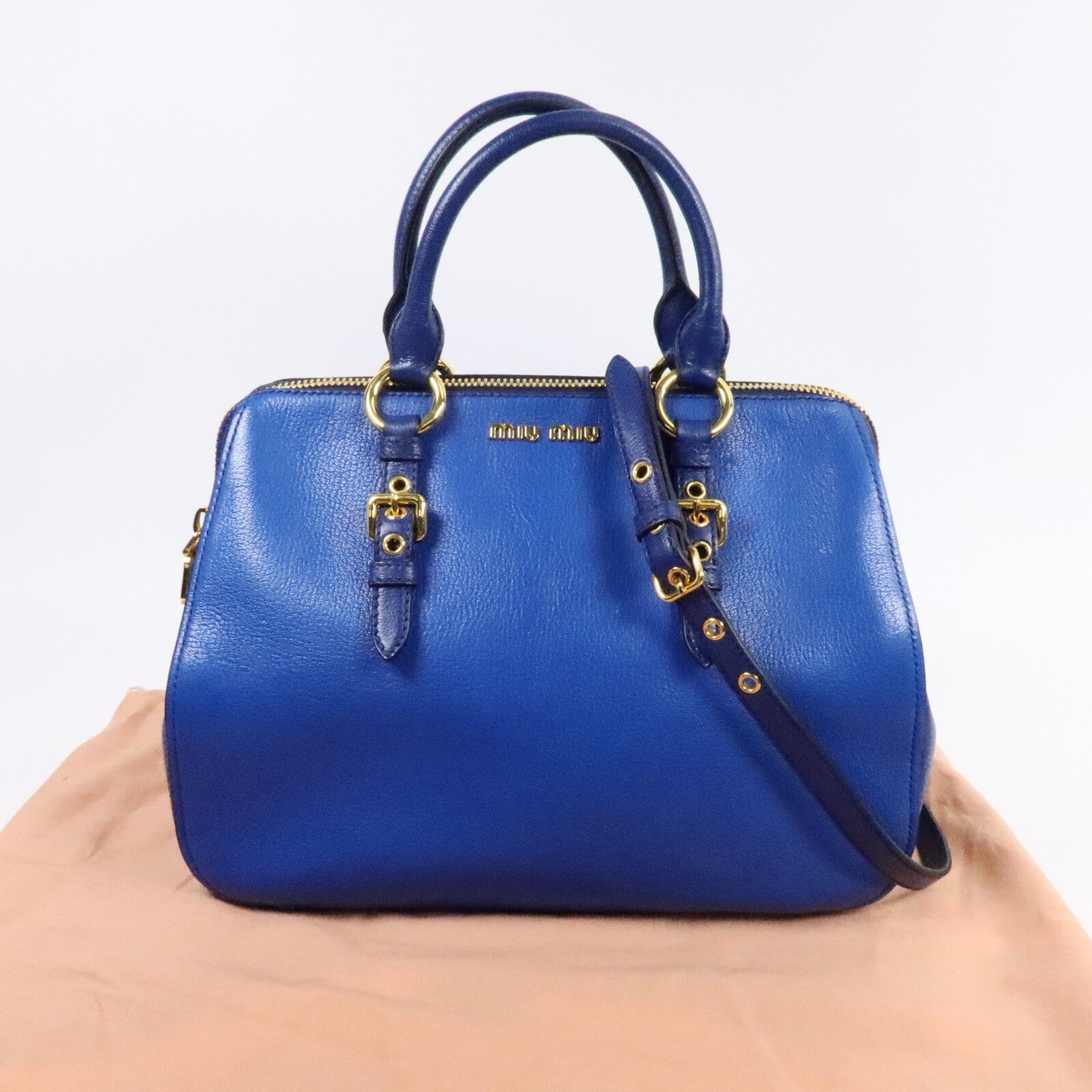 Miu Miu 牛皮皮革2 Way Shoulder Bag手挽肩背兩用袋