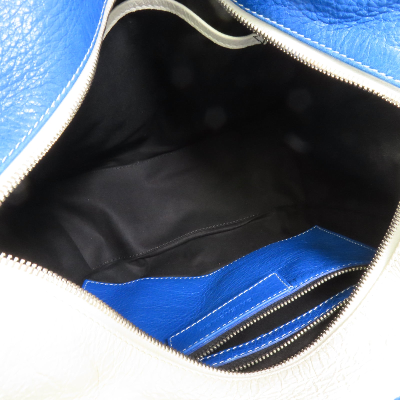 BALENCIAGA 【激減優惠】牛皮皮革Bazaar Shopper銀扣手挽肩背兩用袋