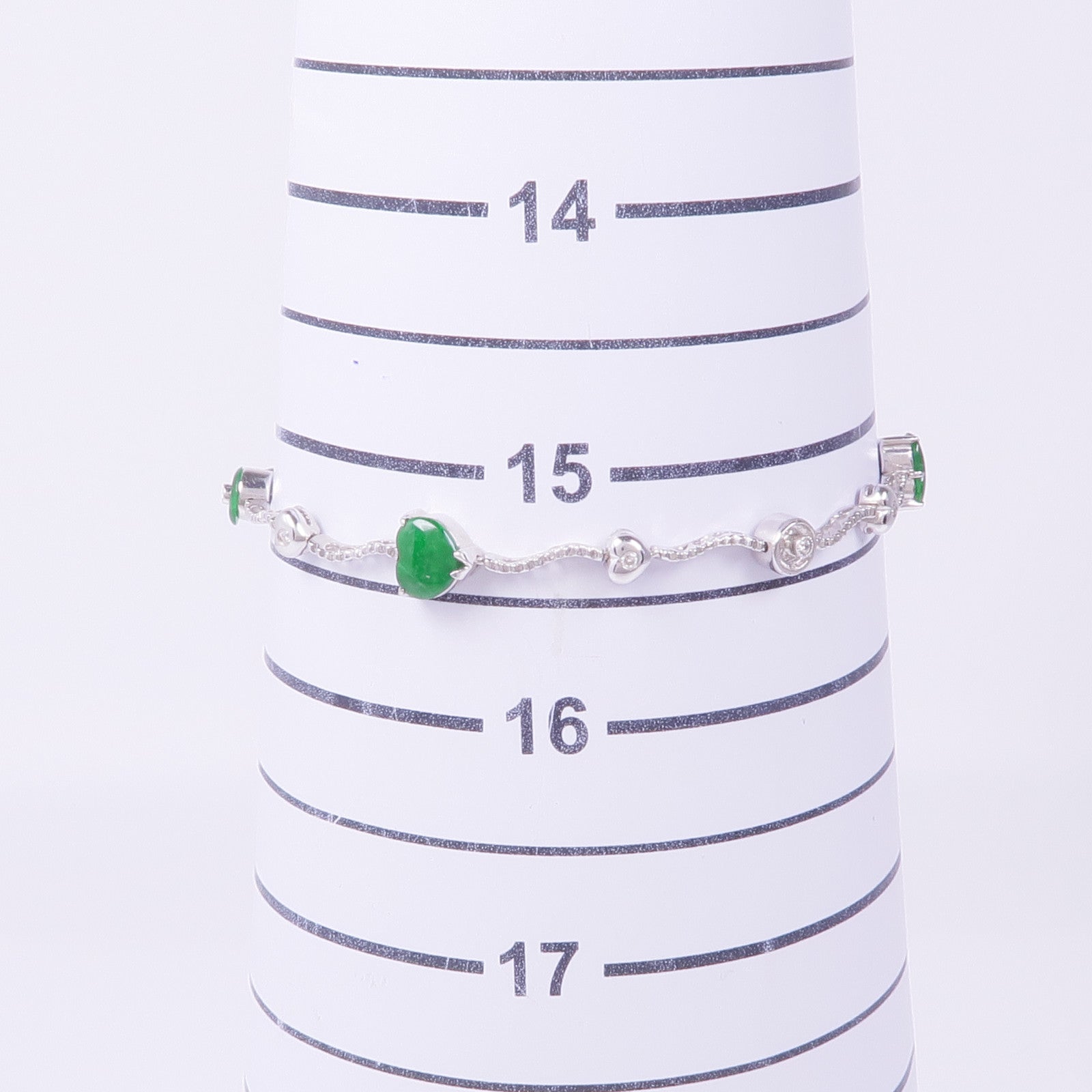 JEWELRY 18K白金Jade Diamond Bracelet翡翠/鑽石手鏈
