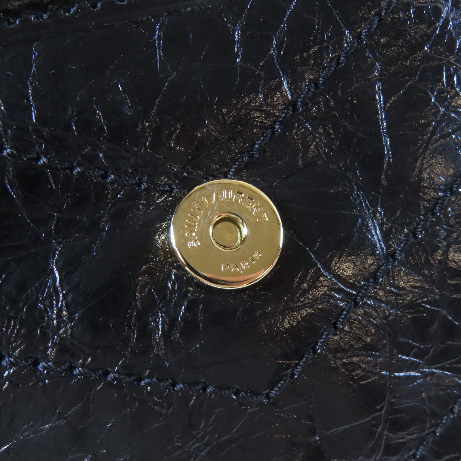 SAINT LAURENT 牛皮皮革Niki Baby金扣鏈帶肩背袋黑色