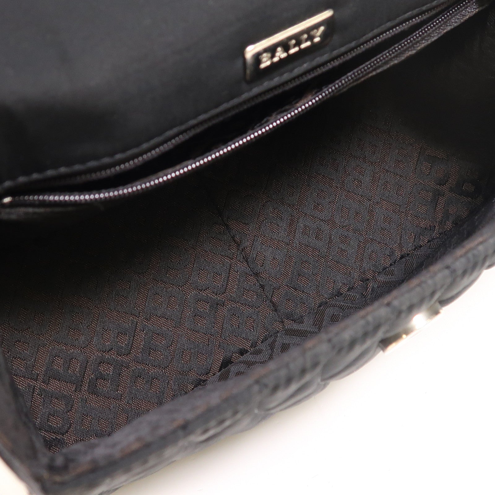 BALLY 尼龍/牛皮皮革Hand Bag銀扣手挽袋
