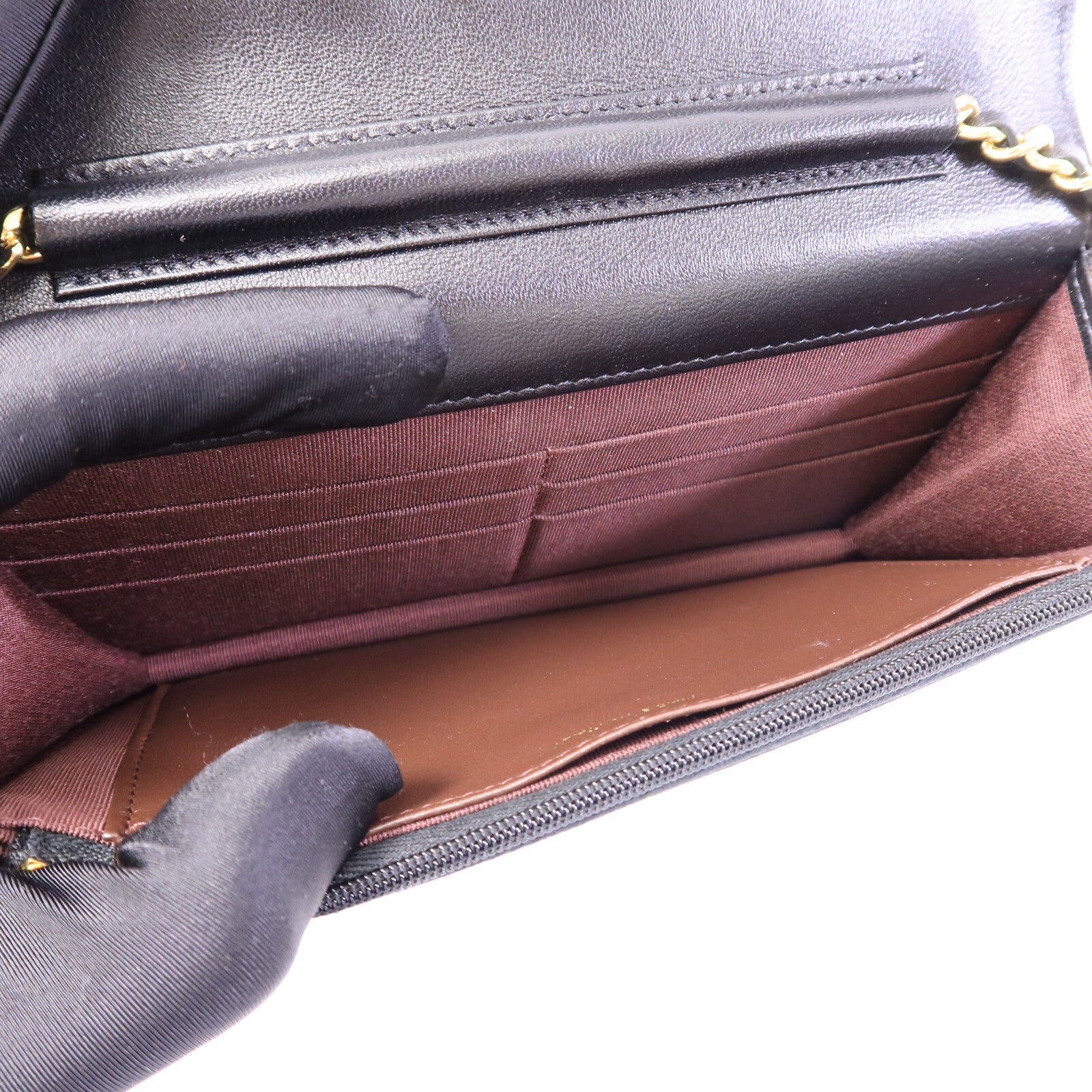 CHANEL 羊皮皮革WOC Wallet On Chain鏈帶肩背袋