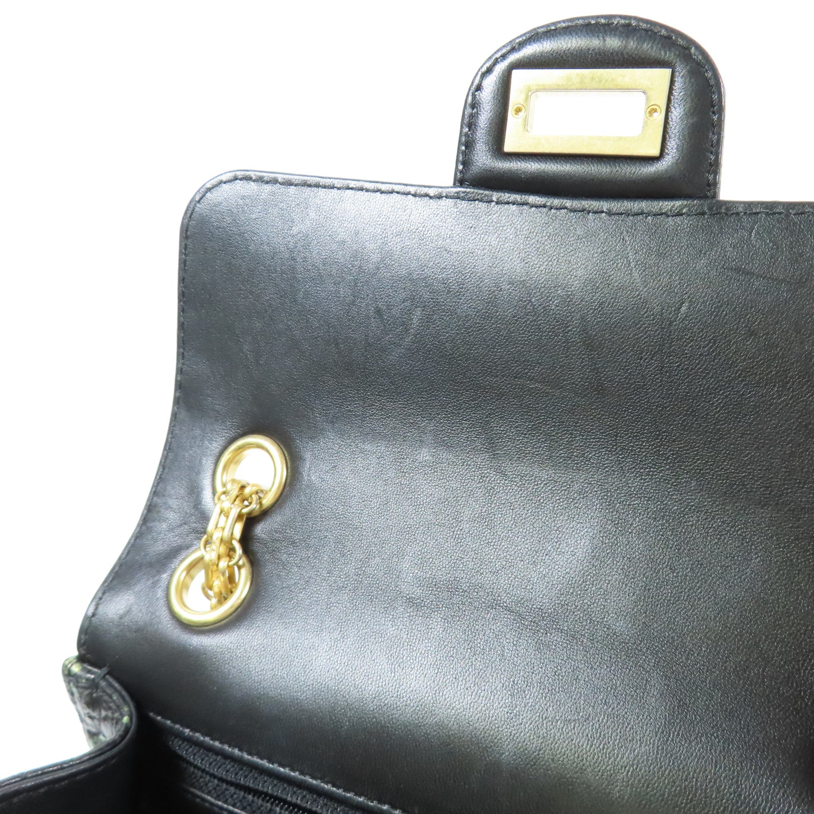 CHANEL 牛皮皮革2.55 Mini金扣鏈帶肩背袋
