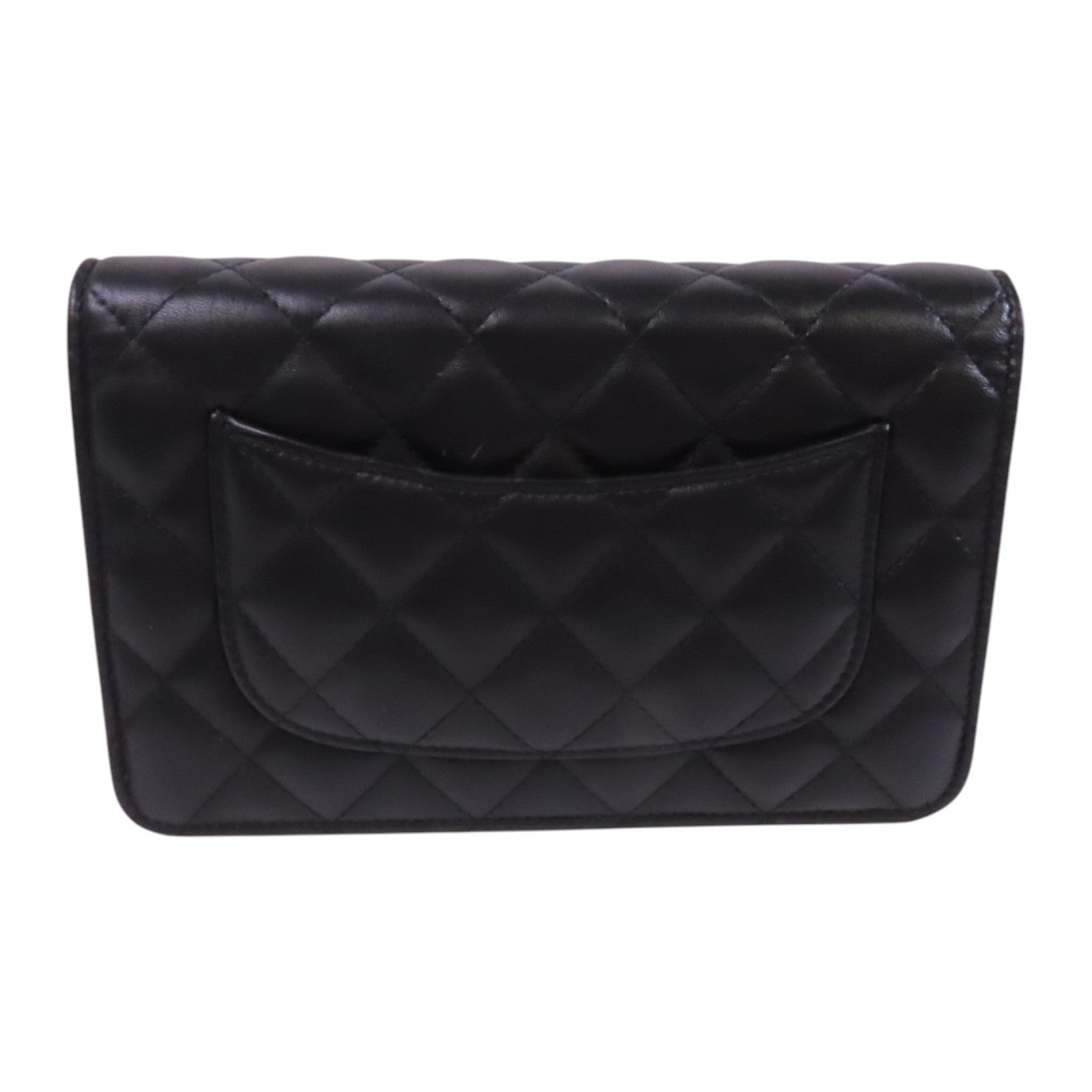 CHANEL 【激減優惠】羊皮皮革WOC Wallet On Chain金扣鏈帶肩背袋