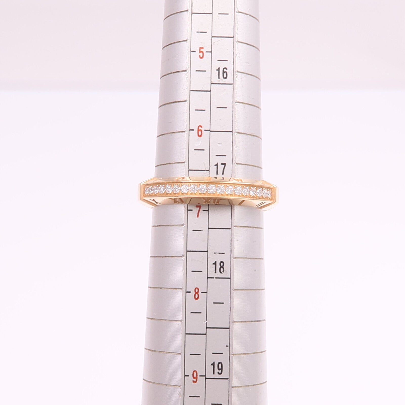 OMEGA 18K玫瑰金Omega Ring鑽石戒指Omega#54/US#6.75