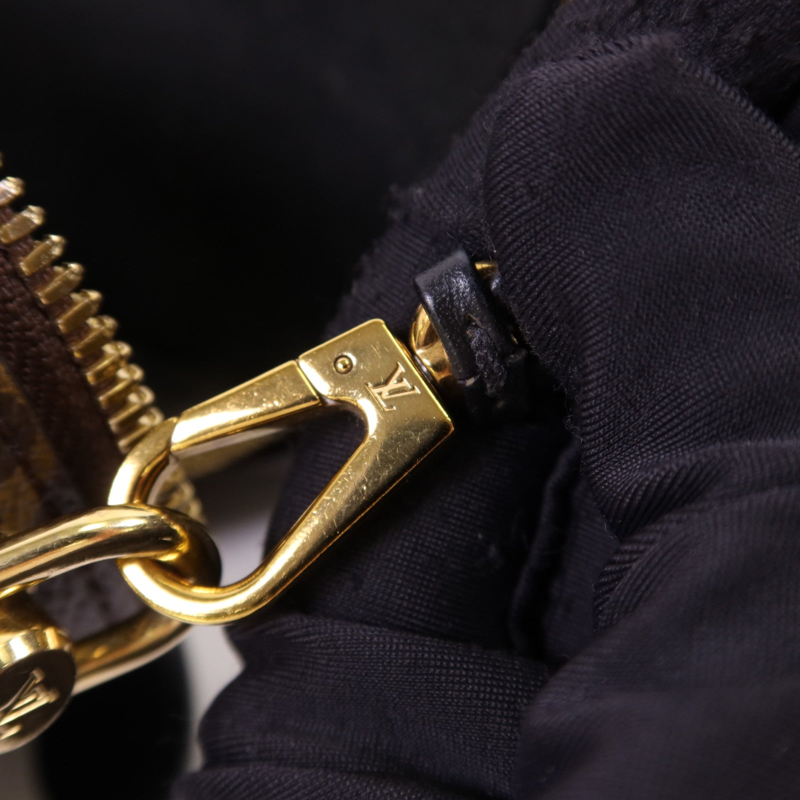 LOUIS VUITTON Monogram Reverse Vanity PM金扣手挽肩背兩用袋棕色