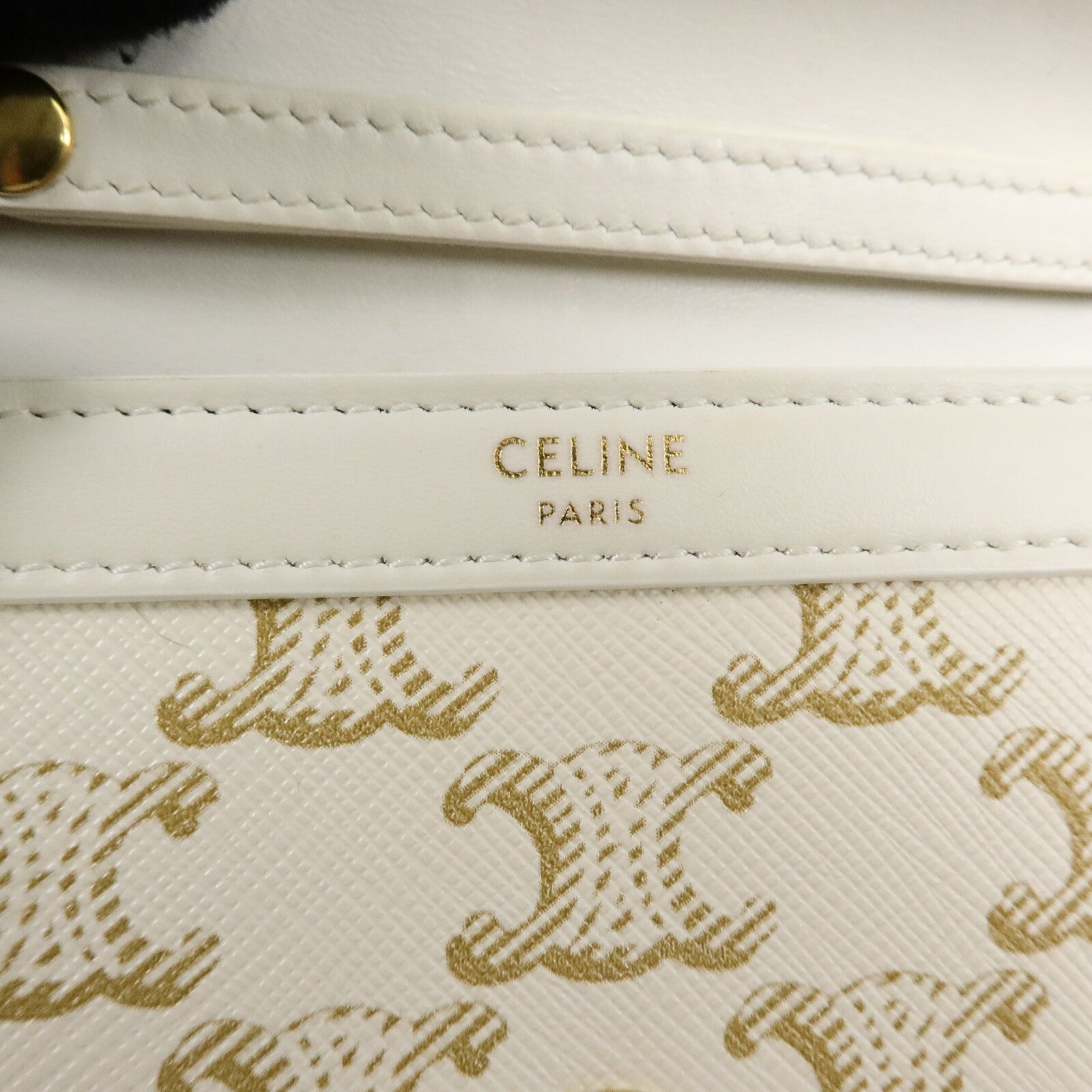 CELINE 塗層帆布Mailon Wallet On Chain鏈帶肩背袋