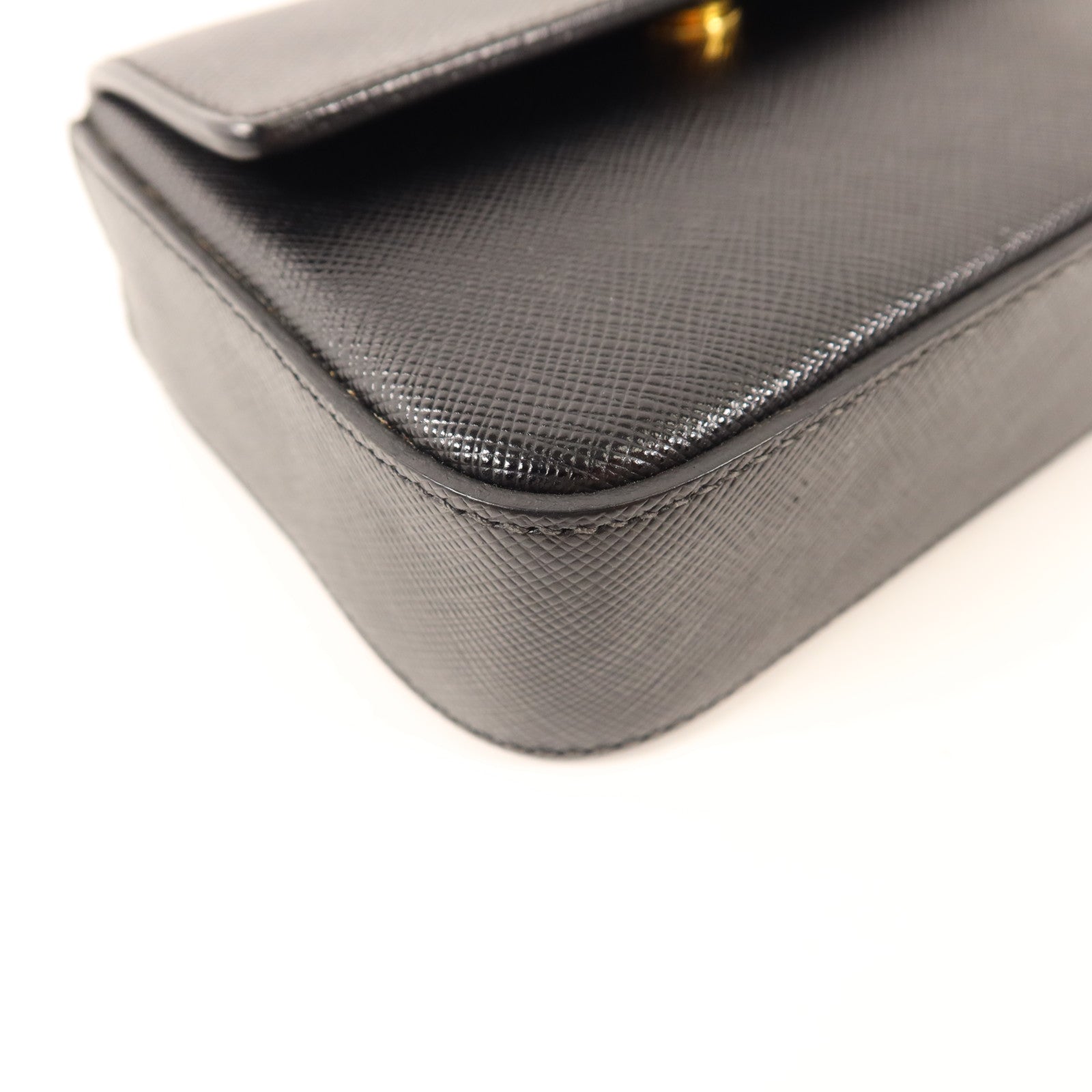 PRADA Saffiano皮革Clutch金扣手拿包