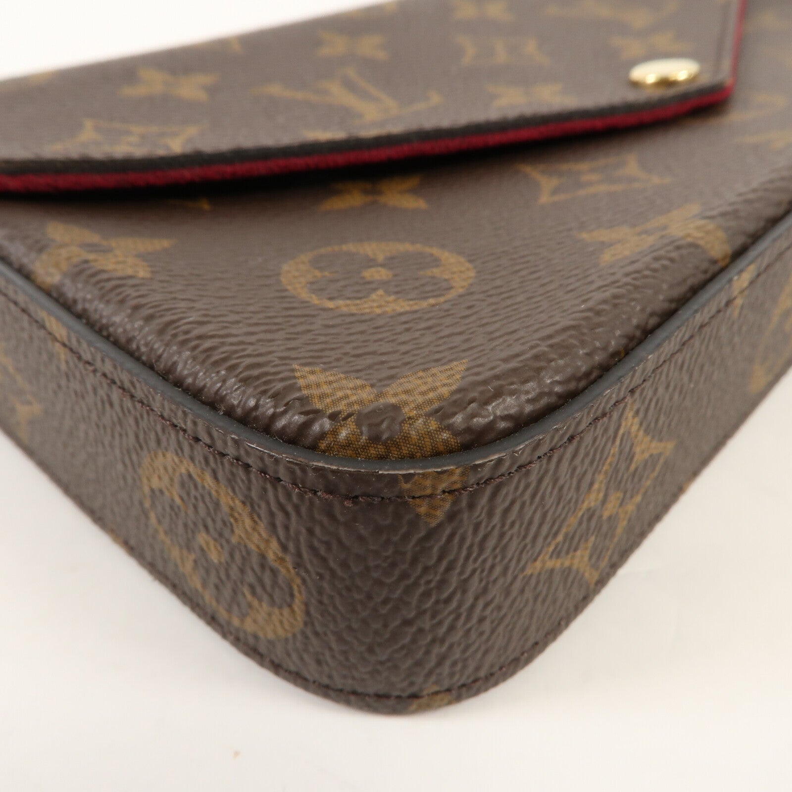 LOUIS VUITTON Monogram Felicie Pochette金扣鏈帶肩背袋
