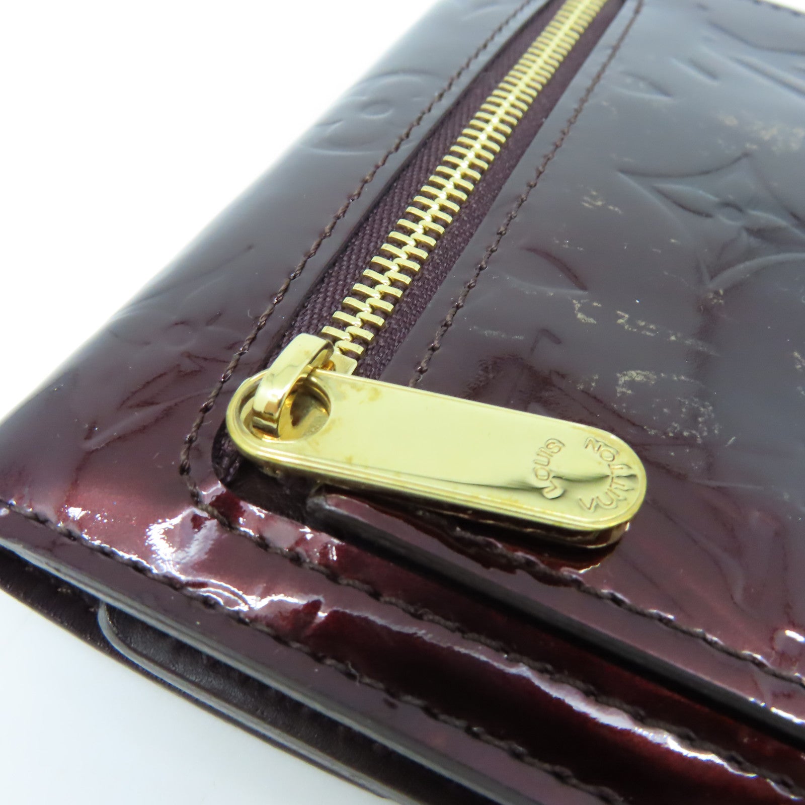 LOUIS VUITTON 【激減優惠】Monogram Vernis Koala Fold Wallet金扣錢包紅色